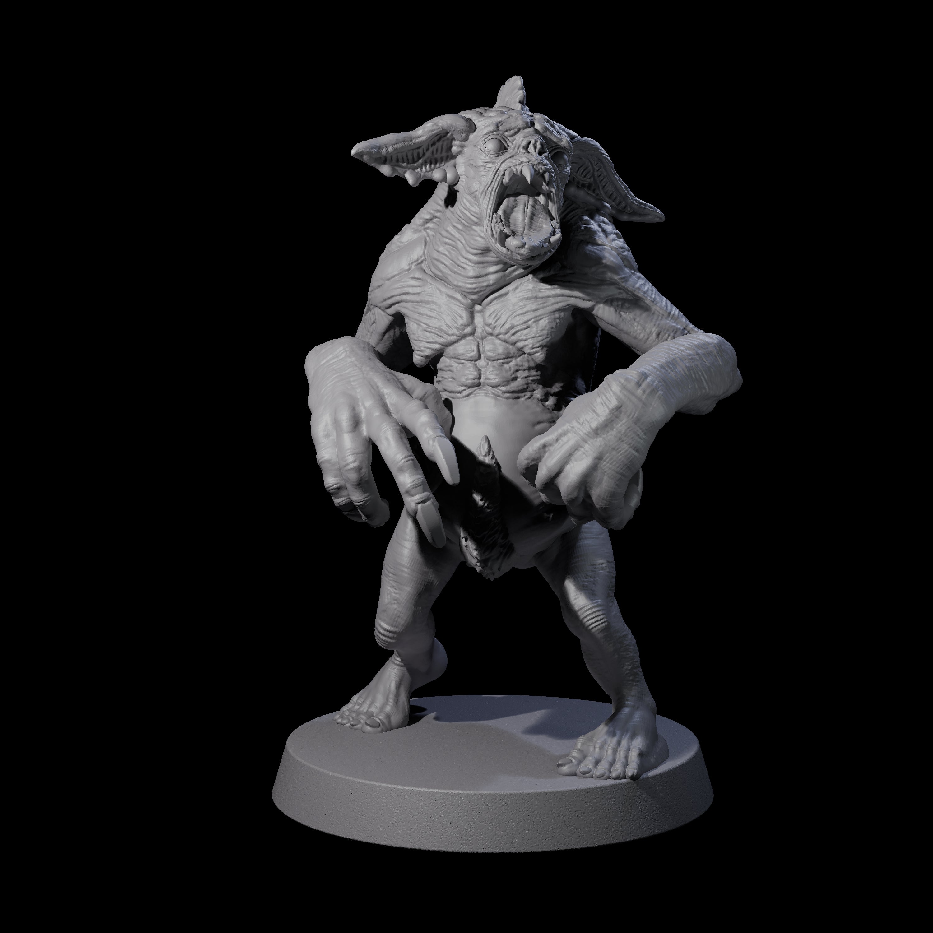 Four Knuckle Dragger Dretchs Miniature for Dungeons and Dragons, Pathfinder or other TTRPGs