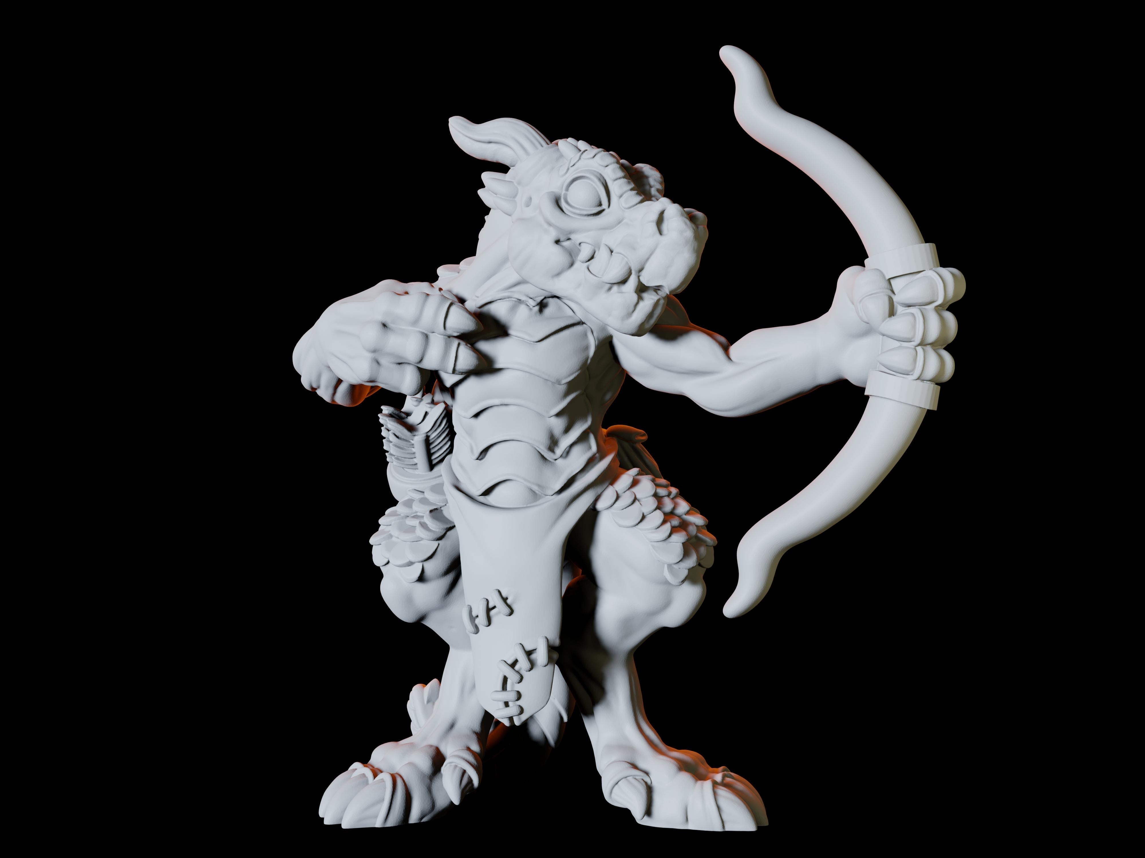 Four Kobold Archers Miniature for Dungeons and Dragons, Pathfinder or other TTRPGs