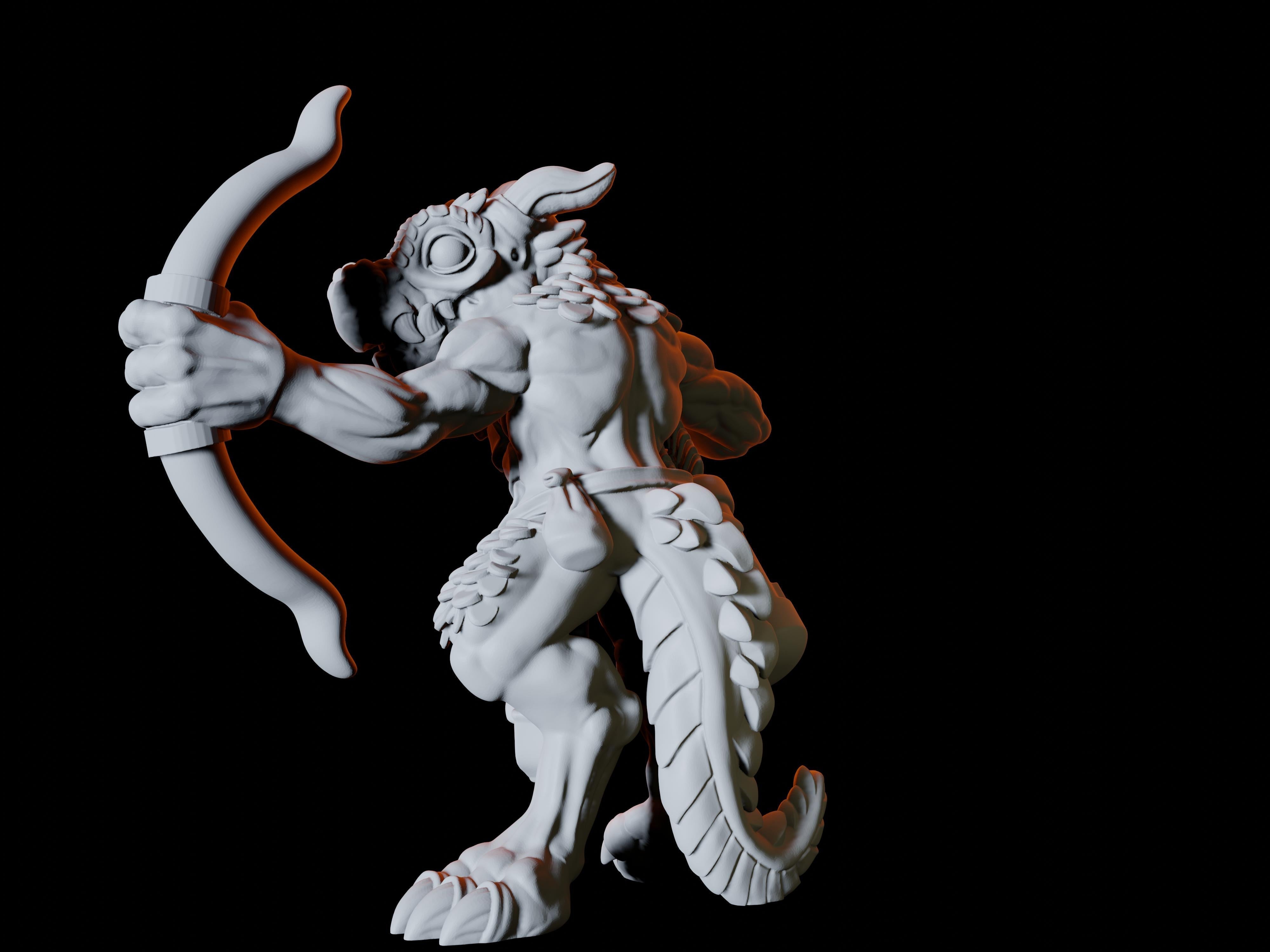 Four Kobold Archers Miniature for Dungeons and Dragons, Pathfinder or other TTRPGs