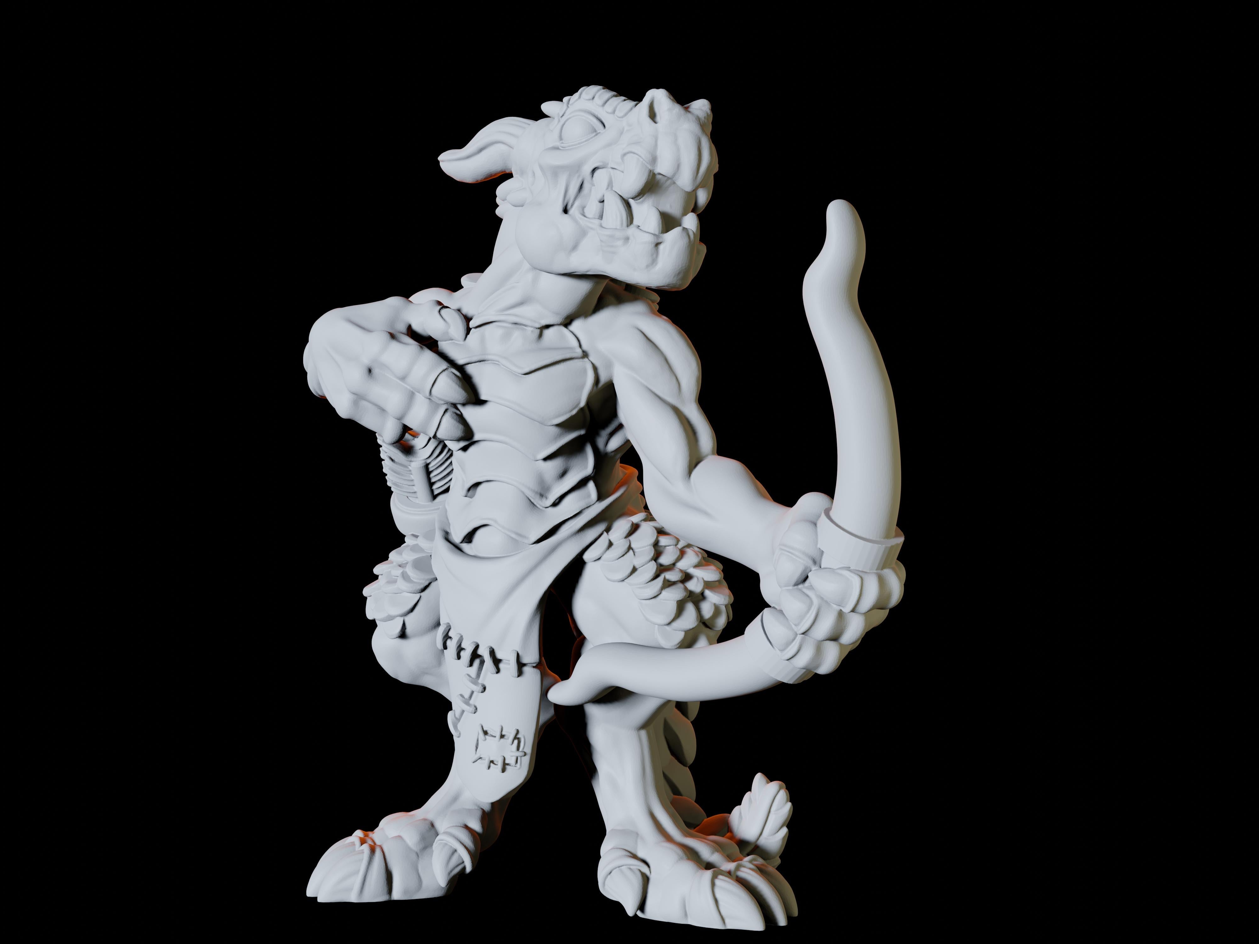 Four Kobold Archers Miniature for Dungeons and Dragons, Pathfinder or other TTRPGs