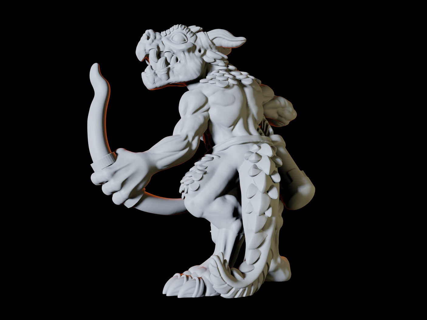 Four Kobold Archers Miniature for Dungeons and Dragons, Pathfinder or other TTRPGs