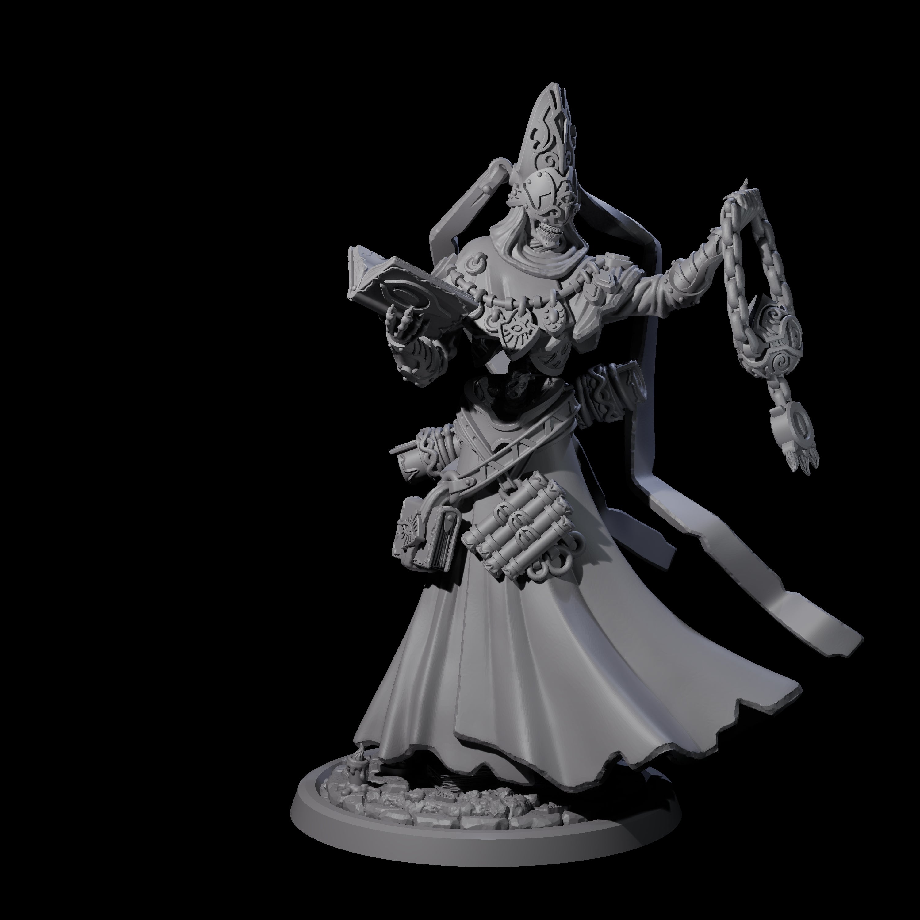Four Learned Undead Scholars Miniature for Dungeons and Dragons, Pathfinder or other TTRPGs