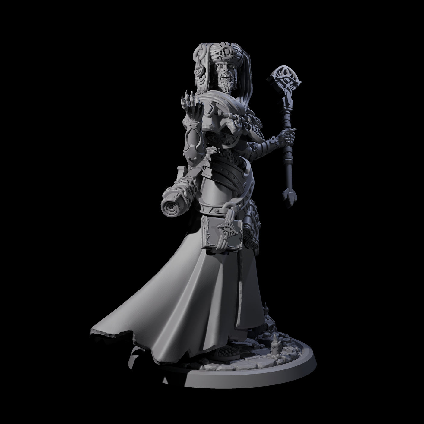 Four Learned Undead Scholars Miniature for Dungeons and Dragons, Pathfinder or other TTRPGs