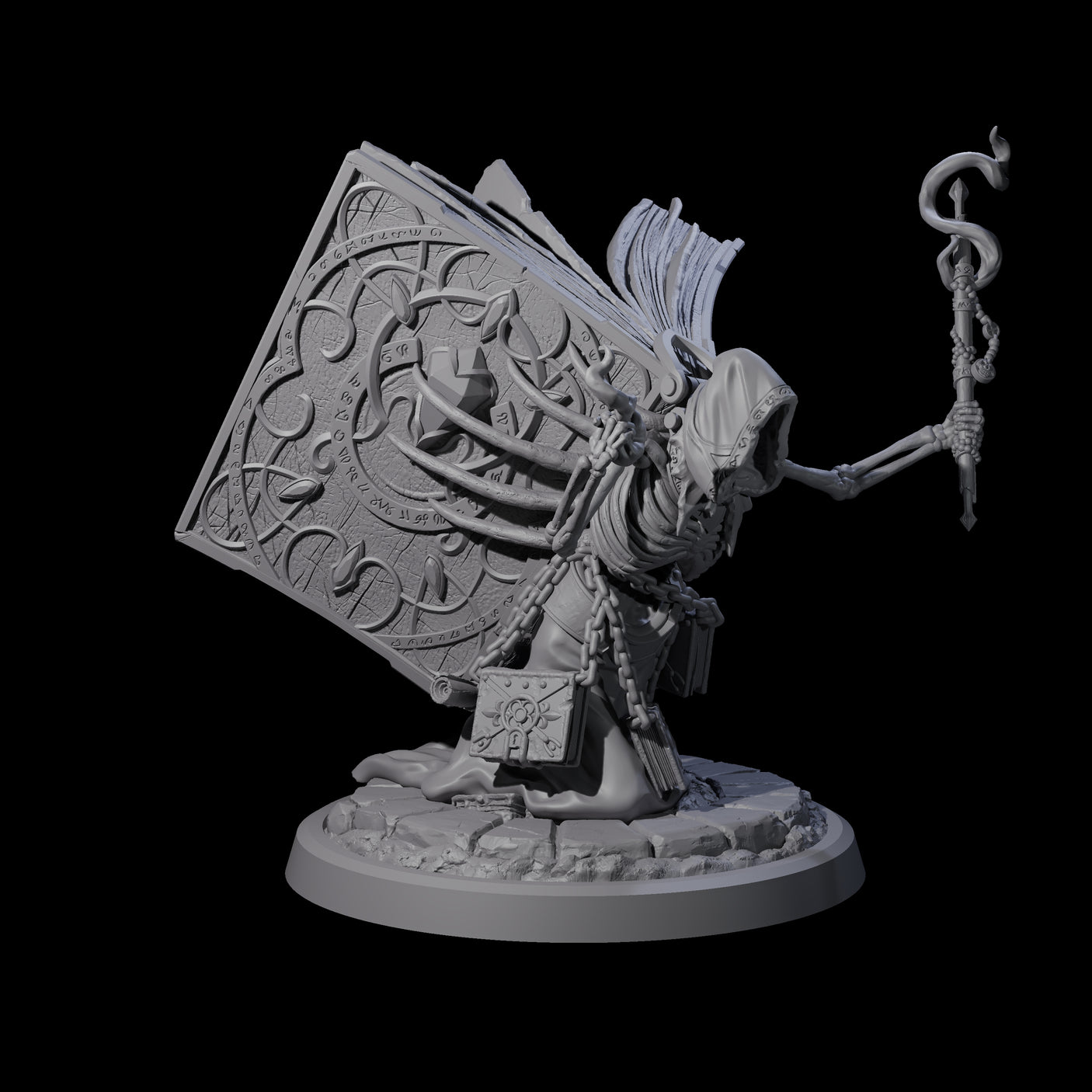 Four Librarians of the Dead Miniature for Dungeons and Dragons, Pathfinder or other TTRPGs