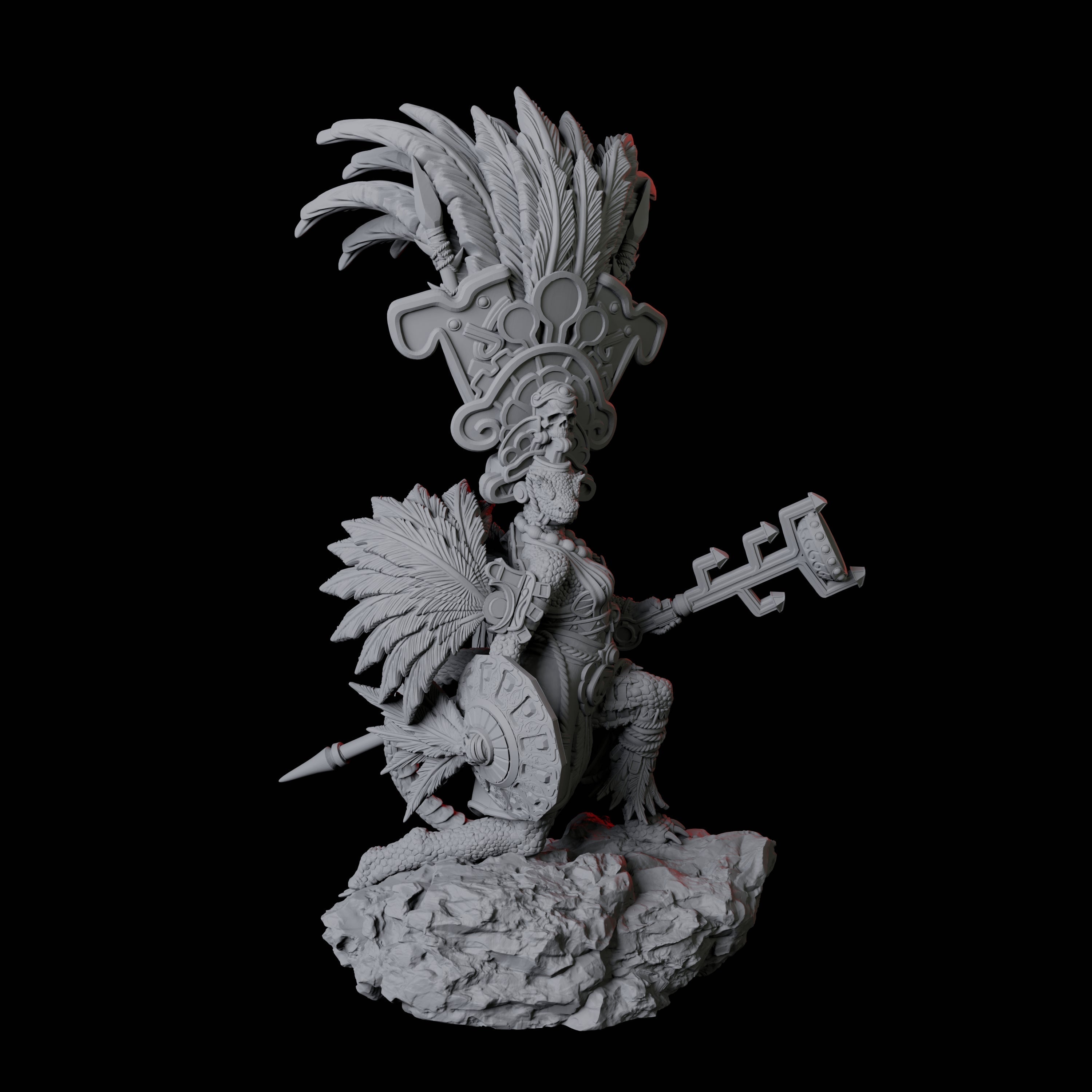Four Lizardfolk Sundancers Miniature for Dungeons and Dragons, Pathfinder or other TTRPGs