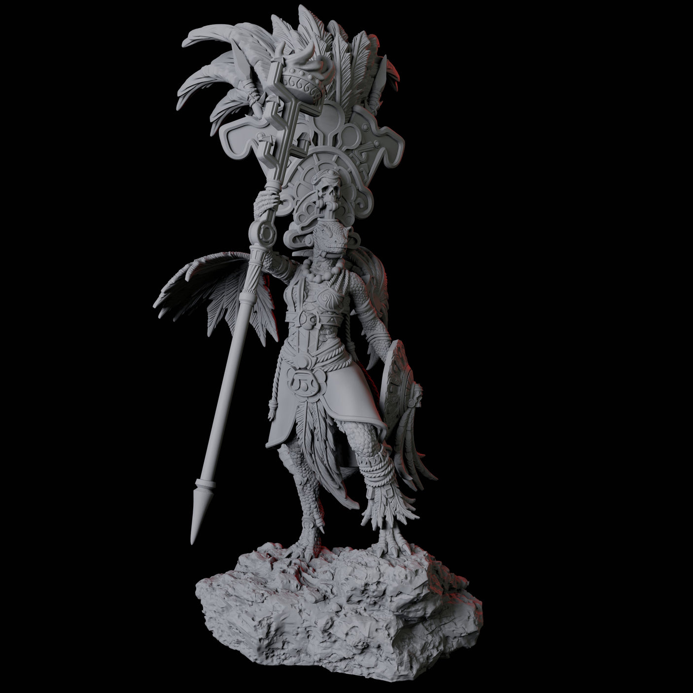 Four Lizardfolk Sundancers Miniature for Dungeons and Dragons, Pathfinder or other TTRPGs