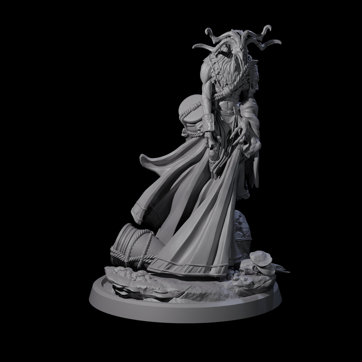 Four Looming Druids of the Blight Miniature for Dungeons and Dragons, Pathfinder or other TTRPGs