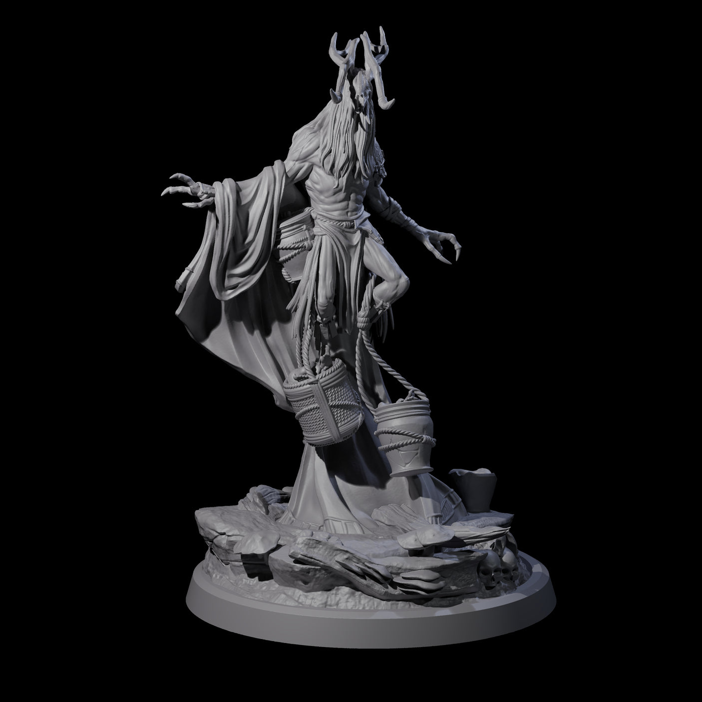 Four Looming Druids of the Blight Miniature for Dungeons and Dragons, Pathfinder or other TTRPGs