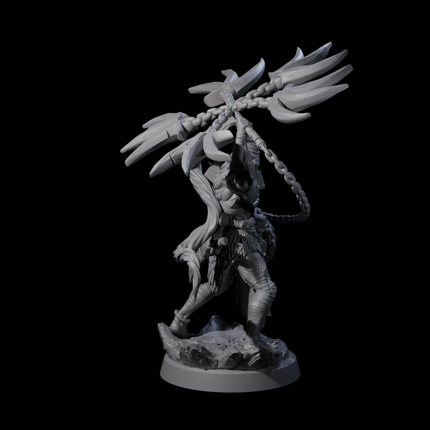 Four Mad Cultist Raiders Miniature for Dungeons and Dragons, Pathfinder or other TTRPGs