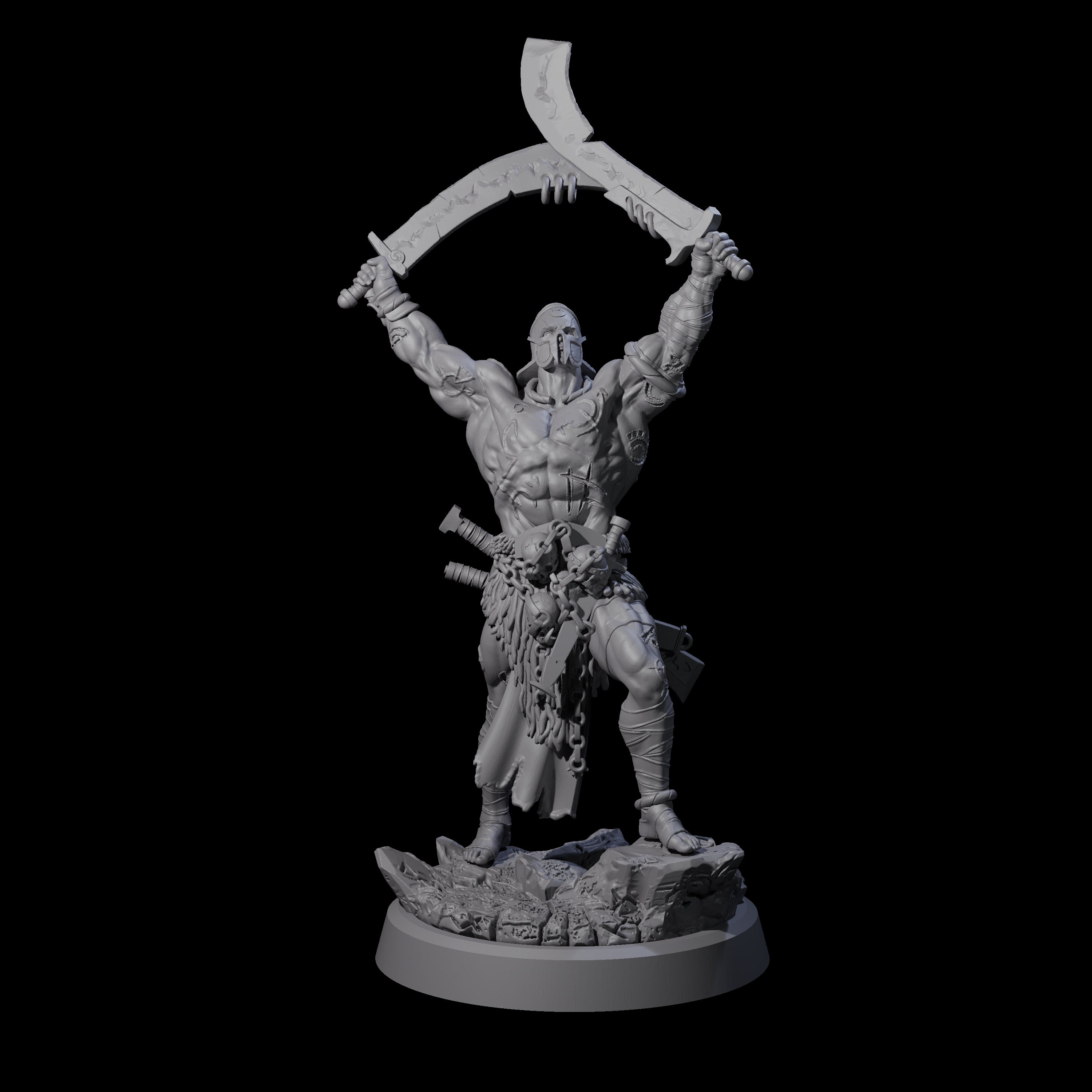 Four Mad Cultist Raiders Miniature for Dungeons and Dragons, Pathfinder or other TTRPGs