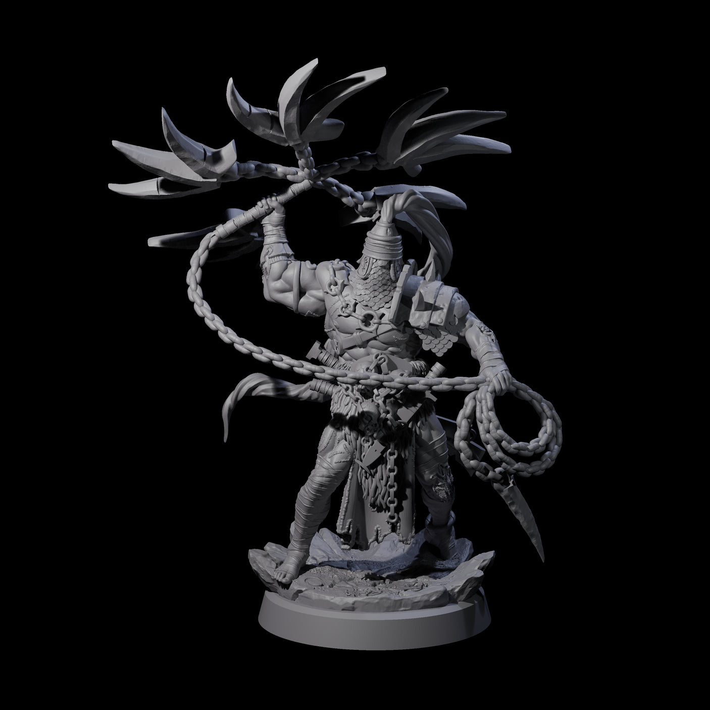 Four Mad Cultist Raiders Miniature for Dungeons and Dragons, Pathfinder or other TTRPGs