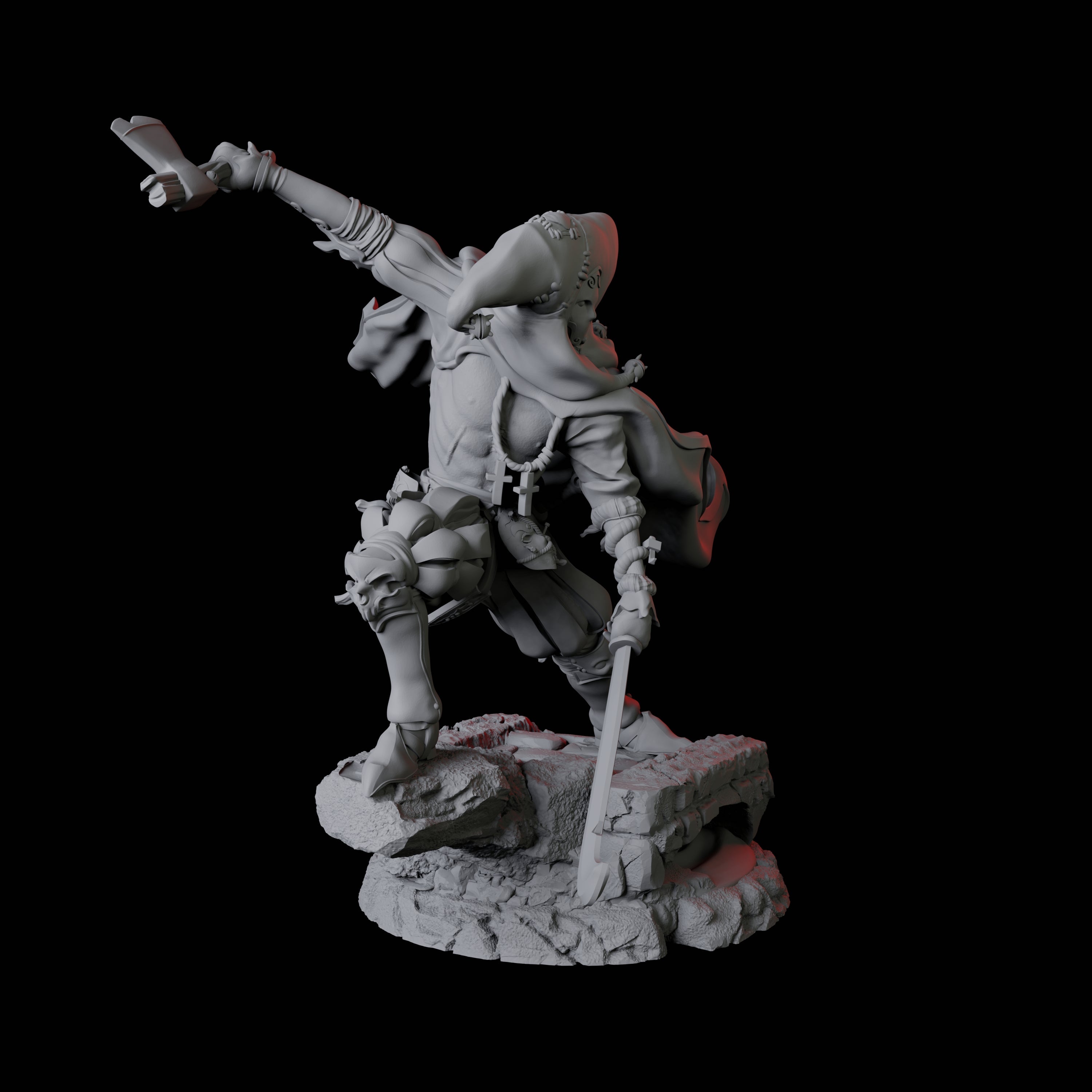 Four Masked Swordsmen Miniature for Dungeons and Dragons, Pathfinder or other TTRPGs