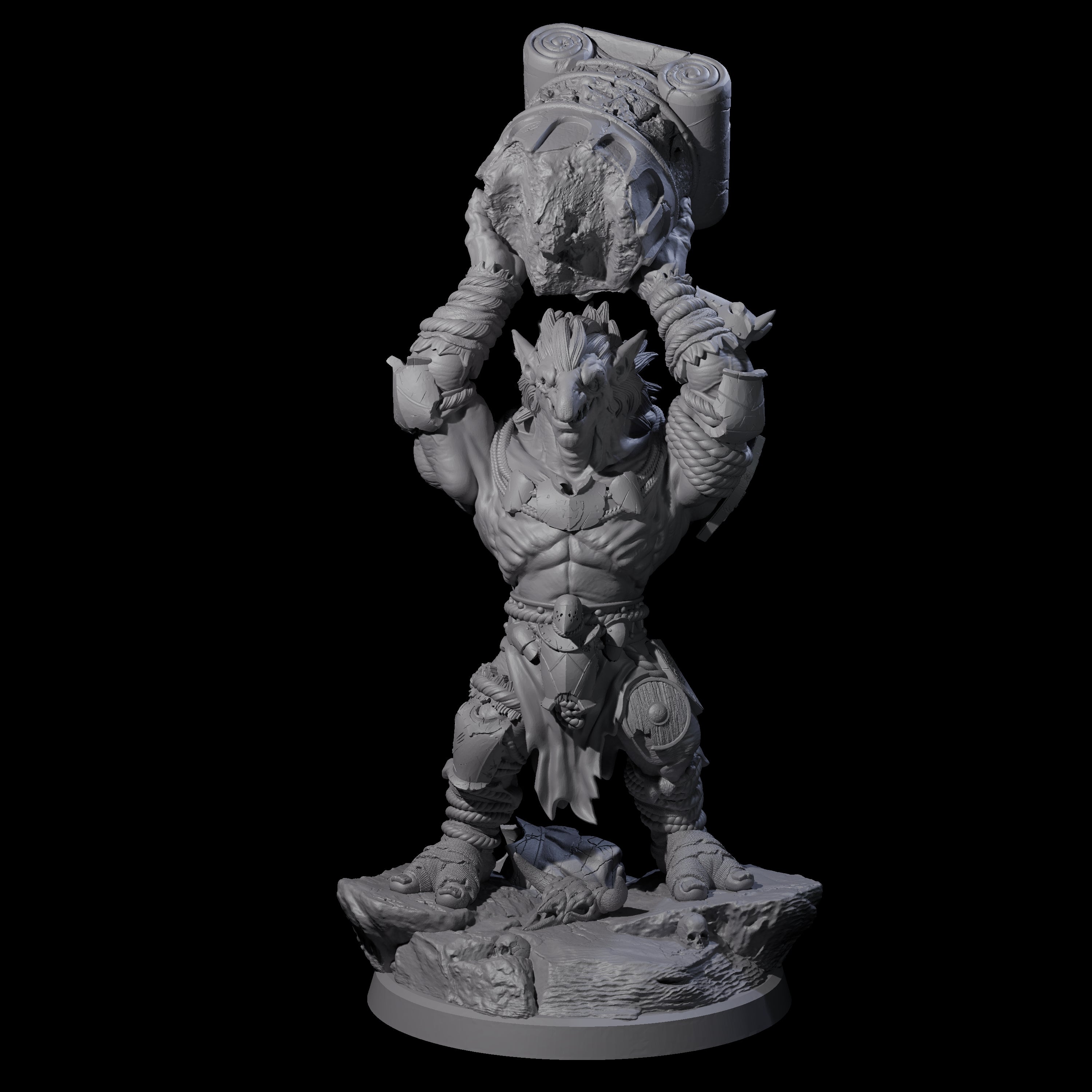 Four Masked Troll Berserkers Miniature for Dungeons and Dragons, Pathfinder or other TTRPGs