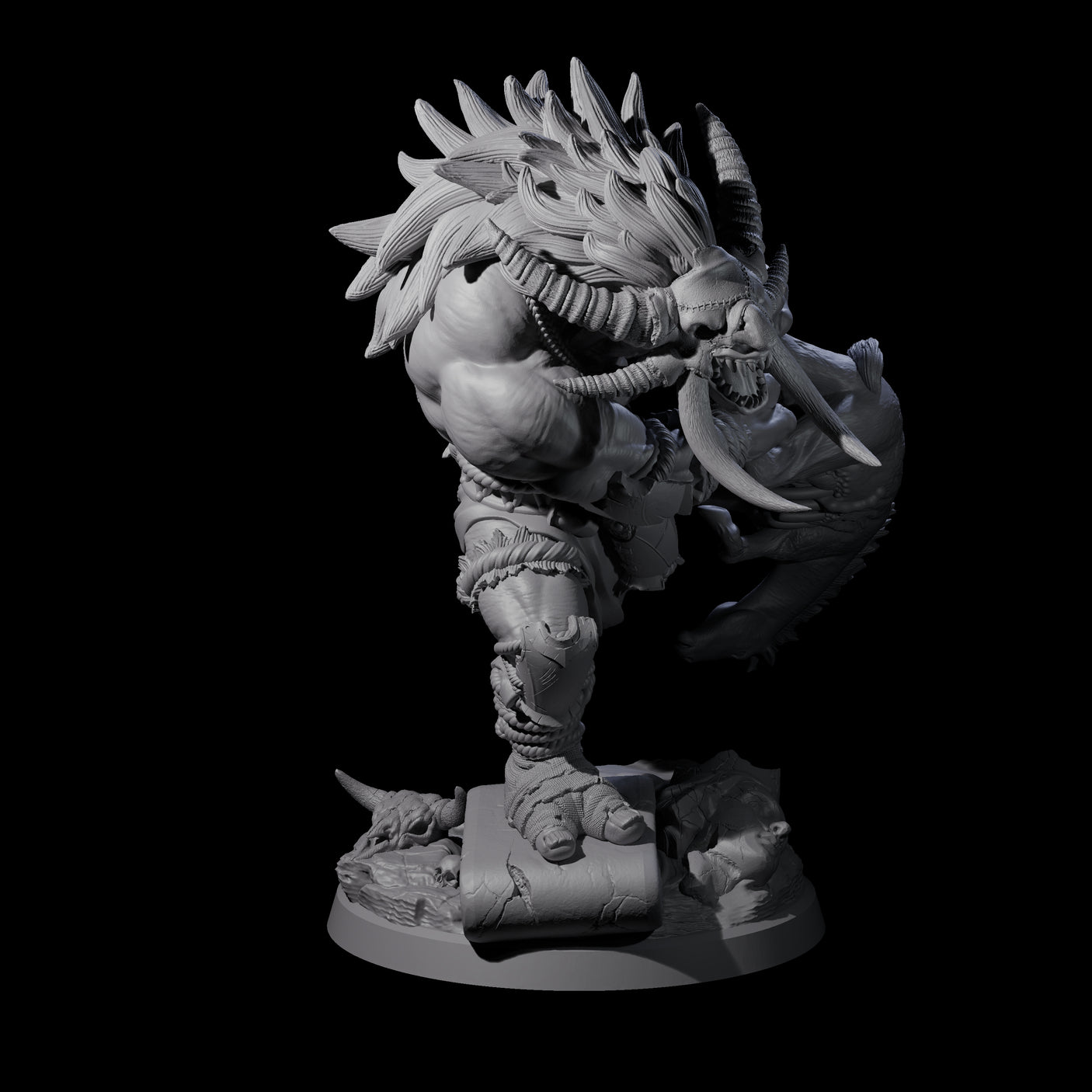 Four Masked Troll Berserkers Miniature for Dungeons and Dragons, Pathfinder or other TTRPGs