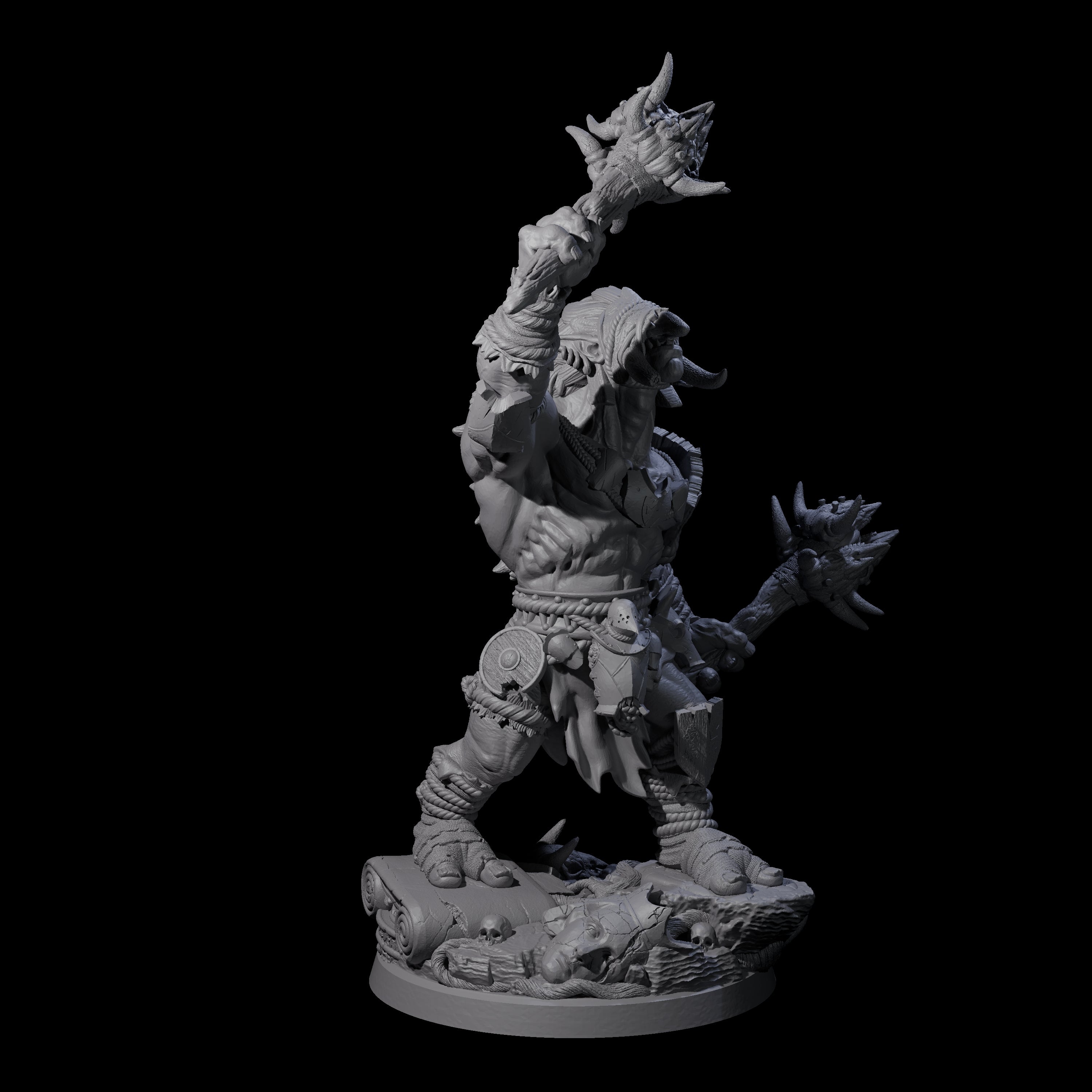 Four Masked Troll Berserkers Miniature for Dungeons and Dragons, Pathfinder or other TTRPGs