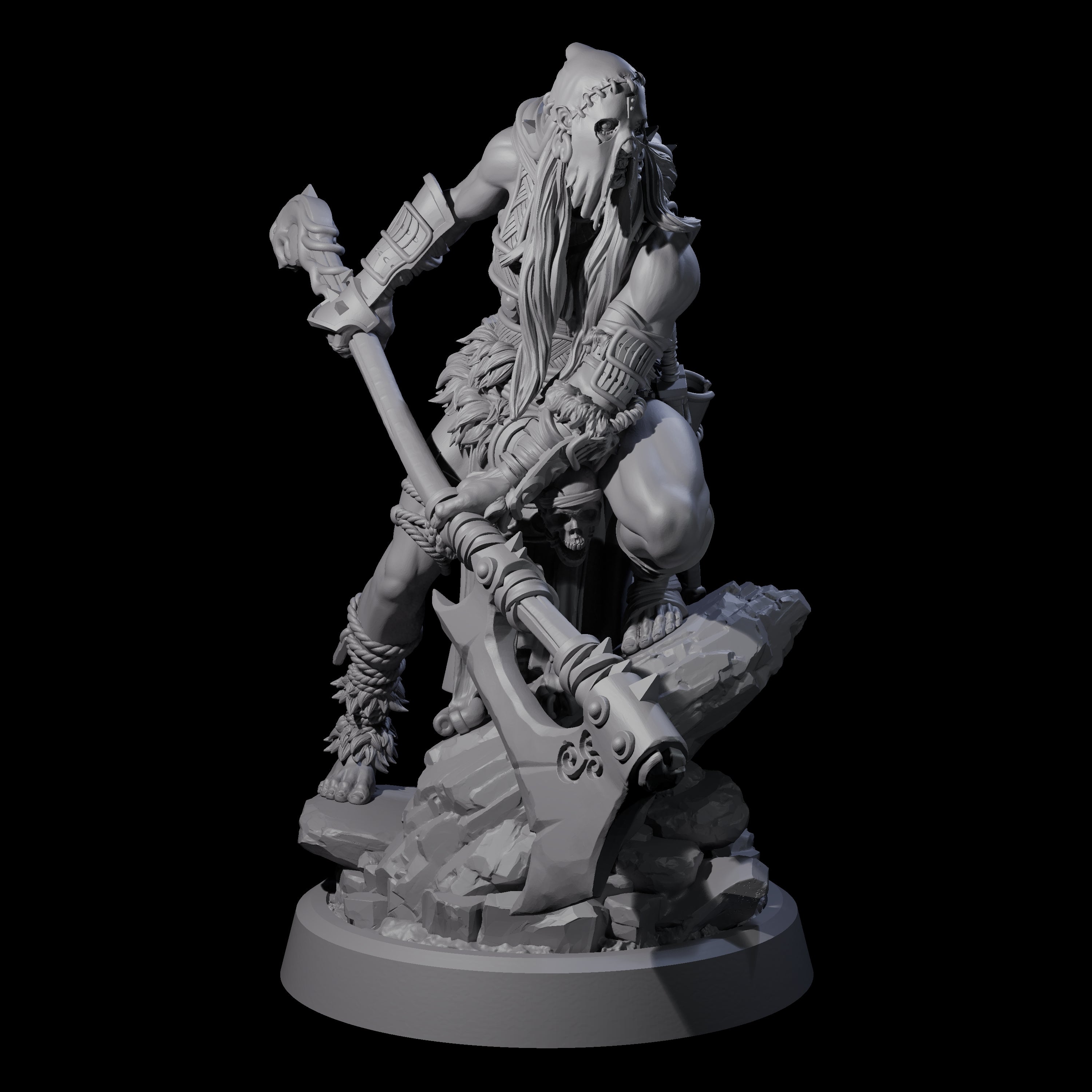 Four Men Slaying Hervors Miniature for Dungeons and Dragons, Pathfinder or other TTRPGs