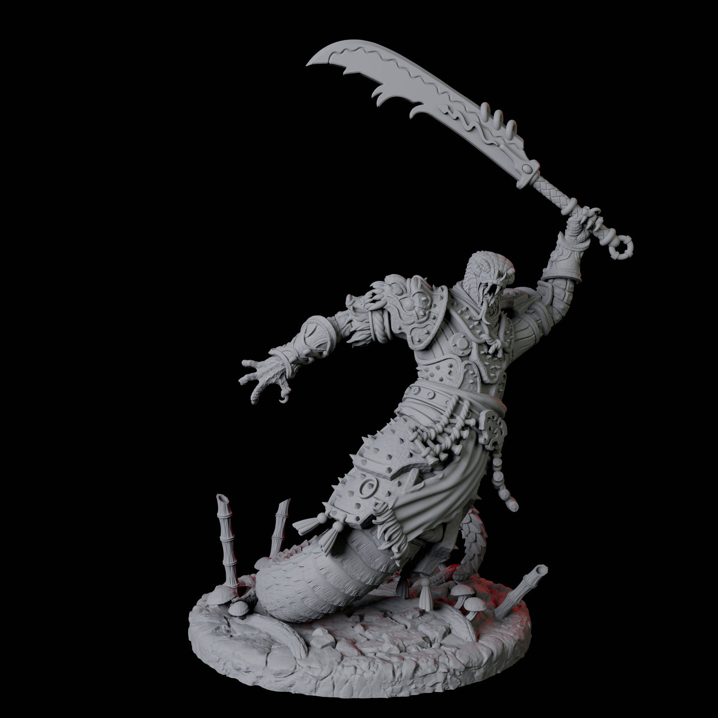 Four Menacing Yuan-Ti Abominations Miniature for Dungeons and Dragons, Pathfinder or other TTRPGs