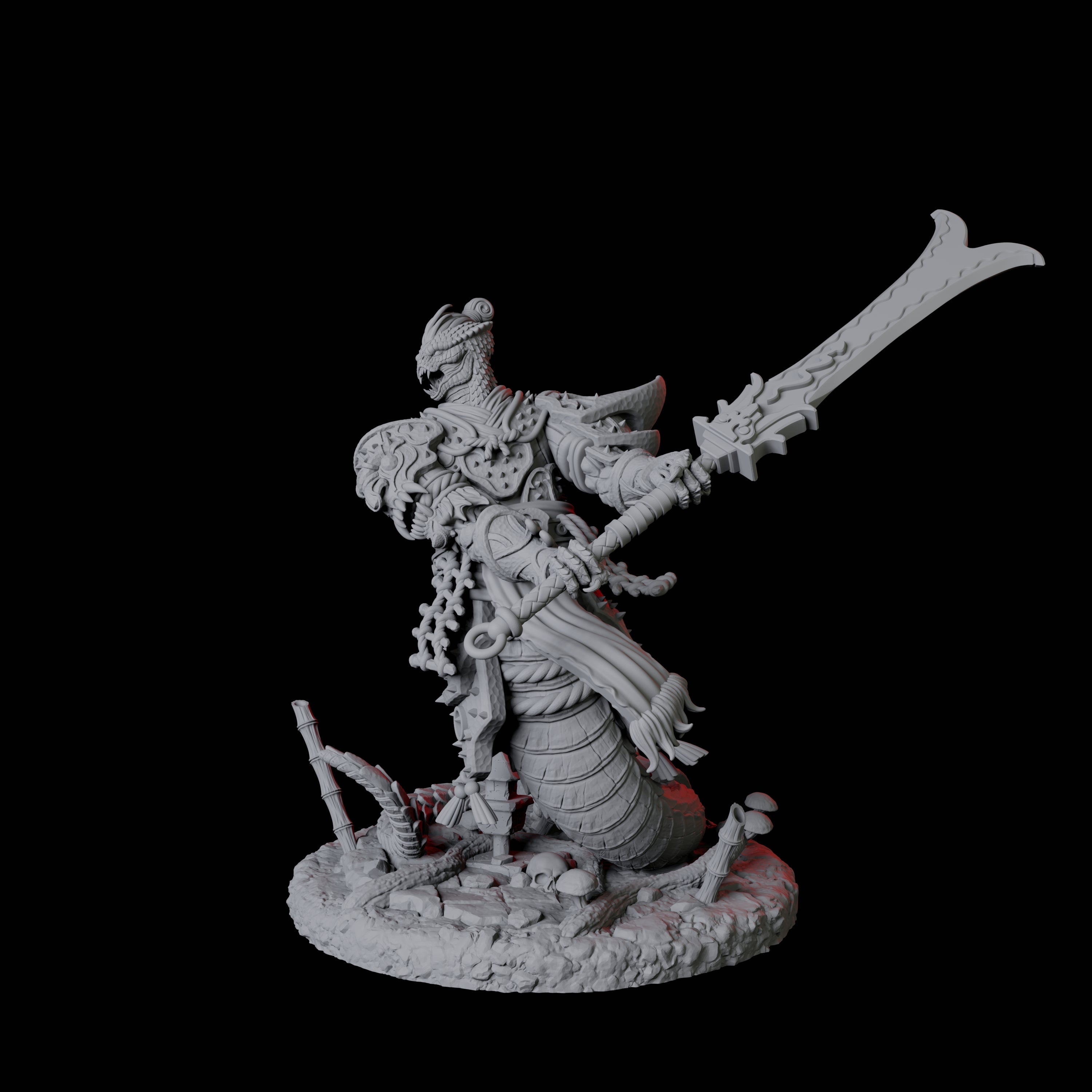Four Menacing Yuan-Ti Abominations Miniature for Dungeons and Dragons, Pathfinder or other TTRPGs