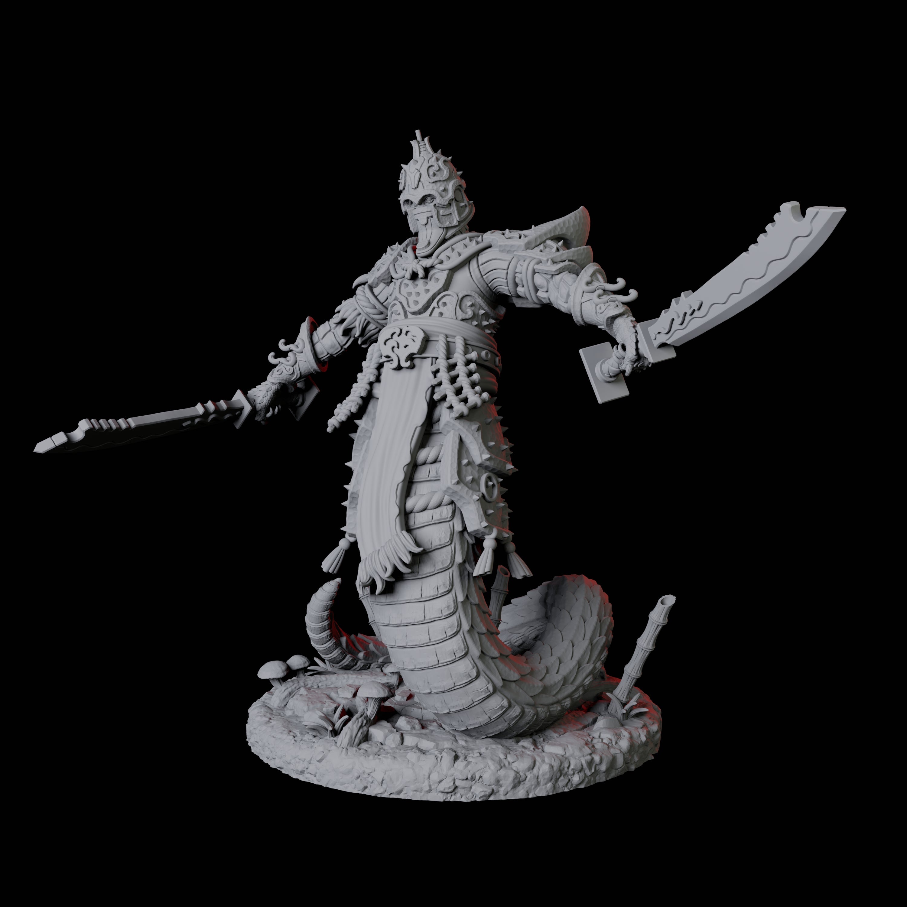 Four Menacing Yuan-Ti Abominations Miniature for Dungeons and Dragons, Pathfinder or other TTRPGs