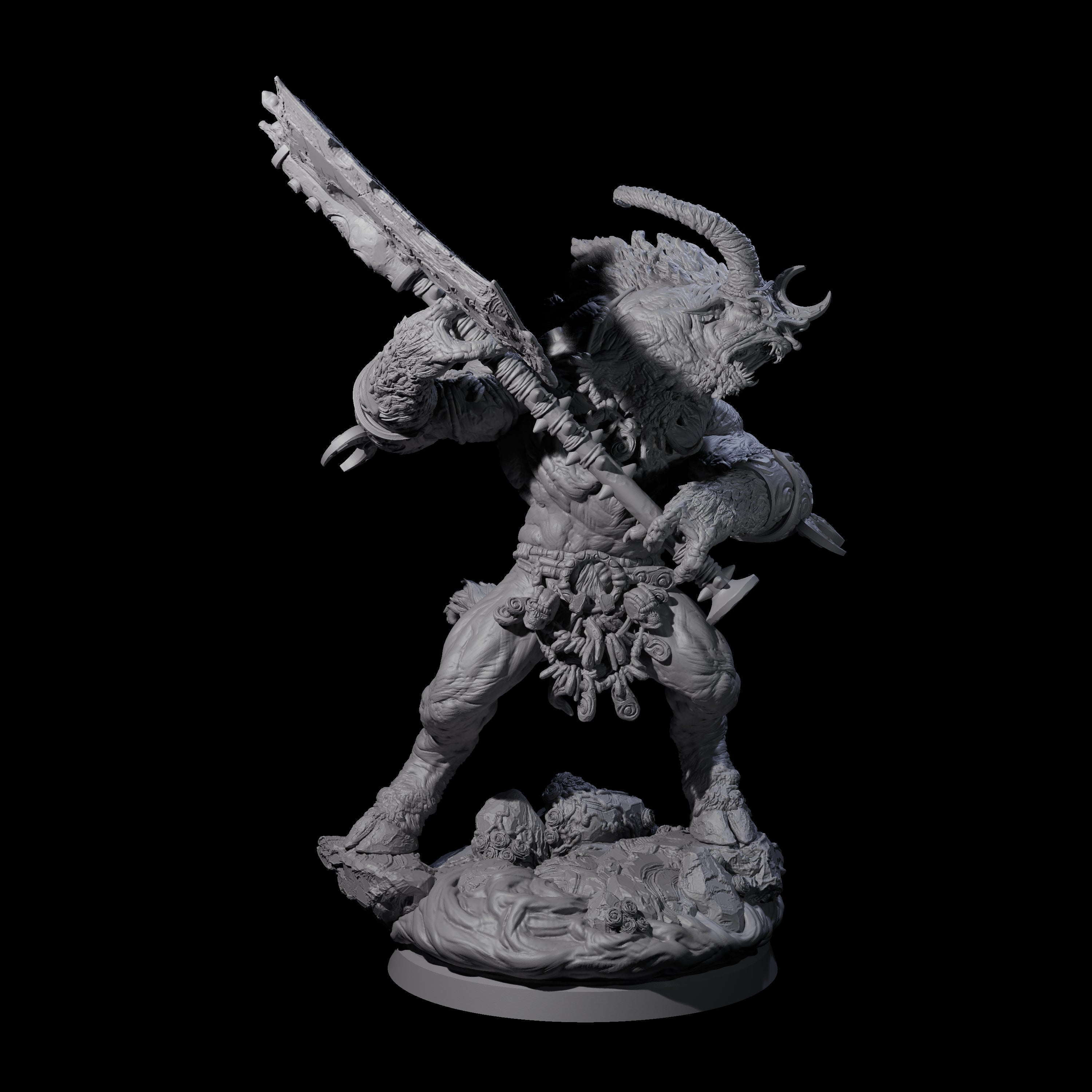Four Moon Workshipping Minotaurs Miniature for Dungeons and Dragons, Pathfinder or other TTRPGs