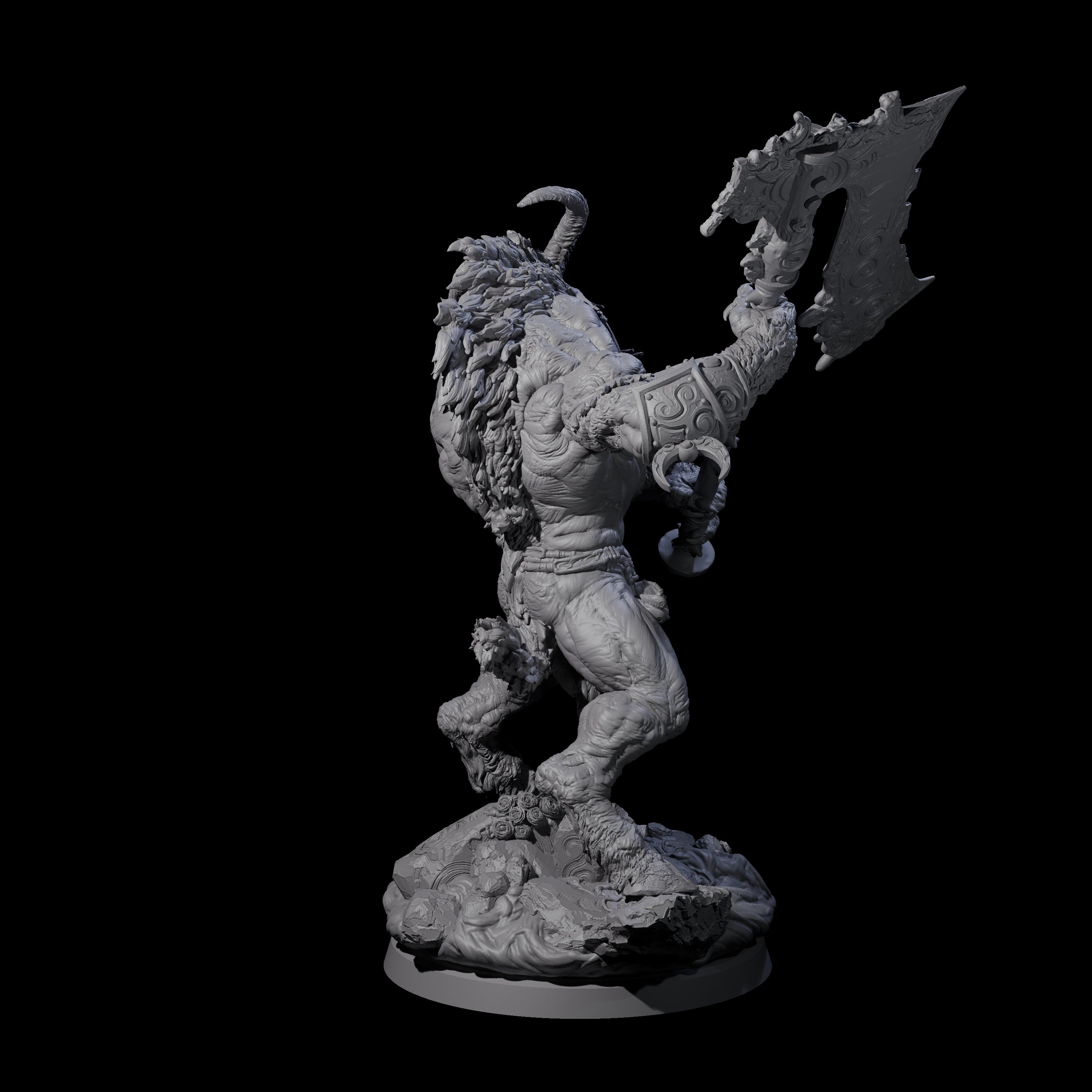 Four Moon Workshipping Minotaurs Miniature for Dungeons and Dragons, Pathfinder or other TTRPGs