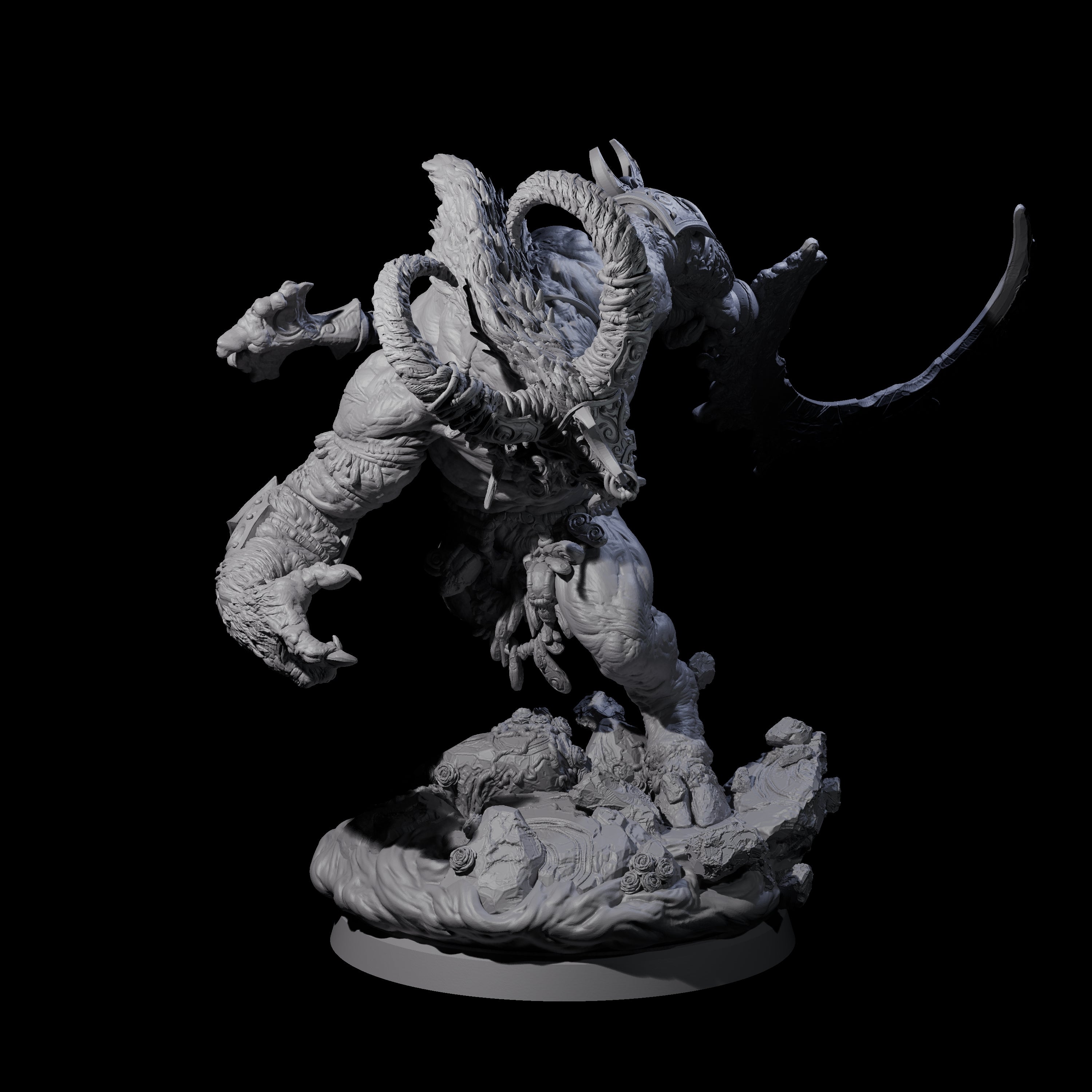 Four Moon Workshipping Minotaurs Miniature for Dungeons and Dragons, Pathfinder or other TTRPGs