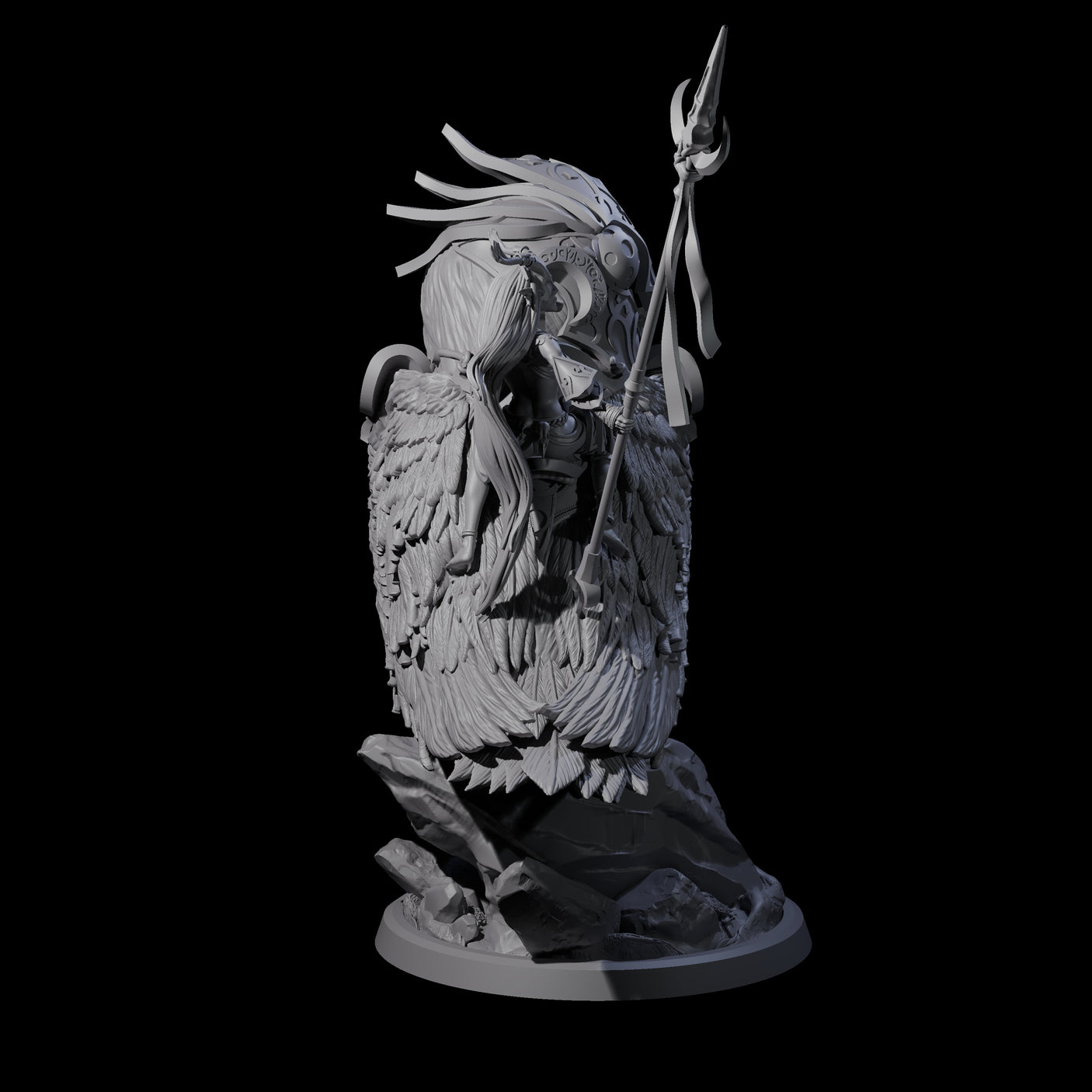 Four Moon Zealots with Giant Owls Miniature for Dungeons and Dragons, Pathfinder or other TTRPGs