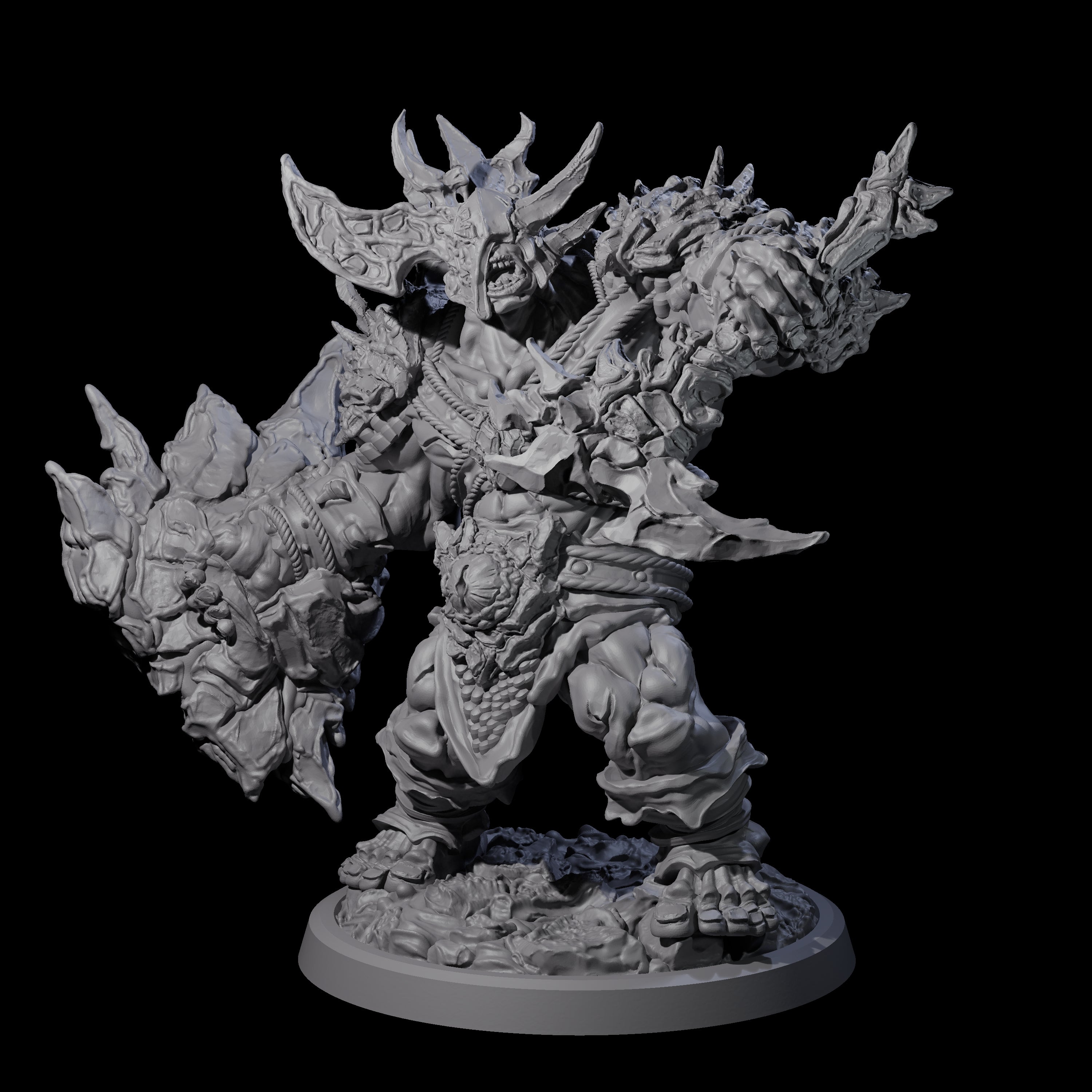 Four Oceanbound Ogres Miniature for Dungeons and Dragons, Pathfinder or other TTRPGs