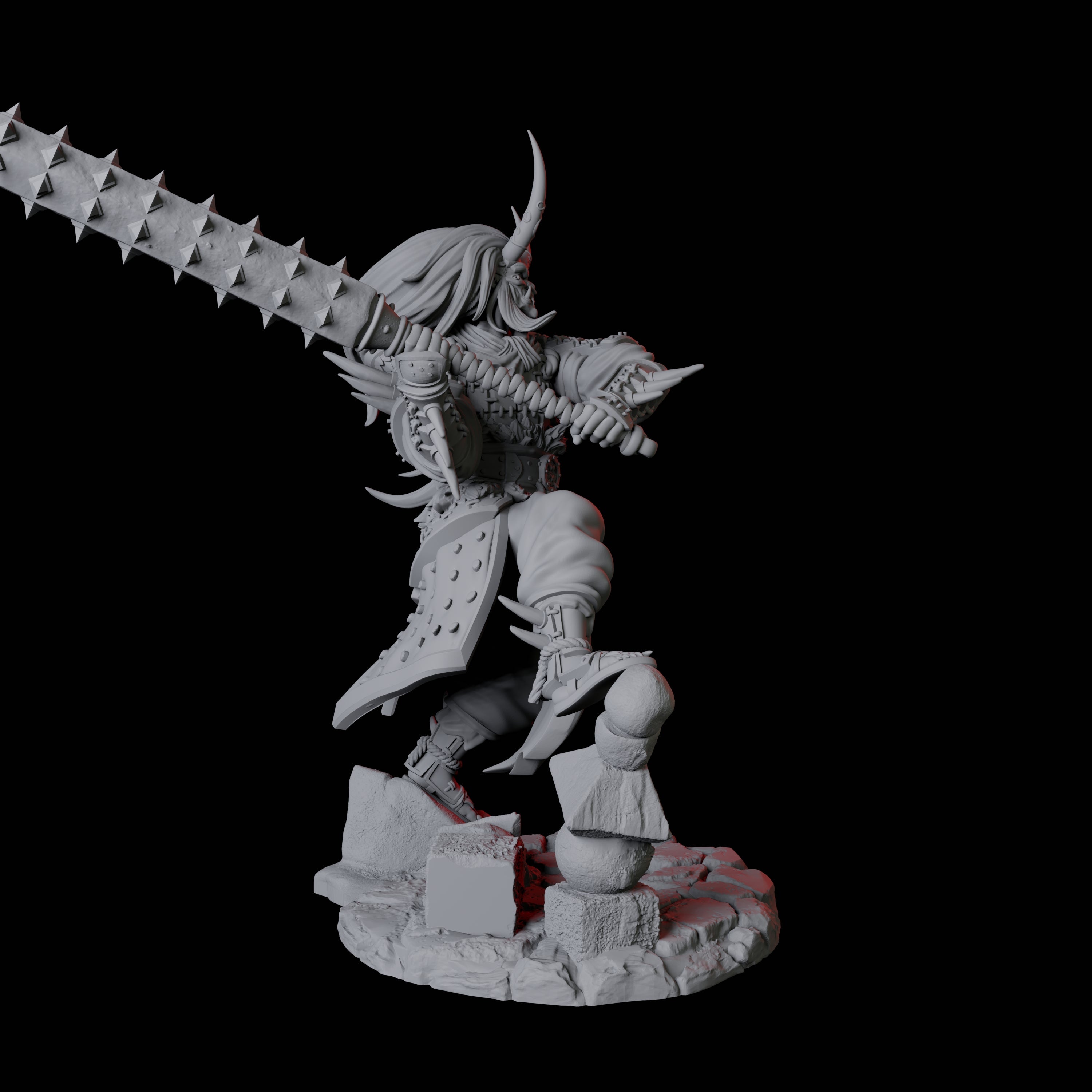 Four Oni Death Samurai Miniature for Dungeons and Dragons, Pathfinder or other TTRPGs