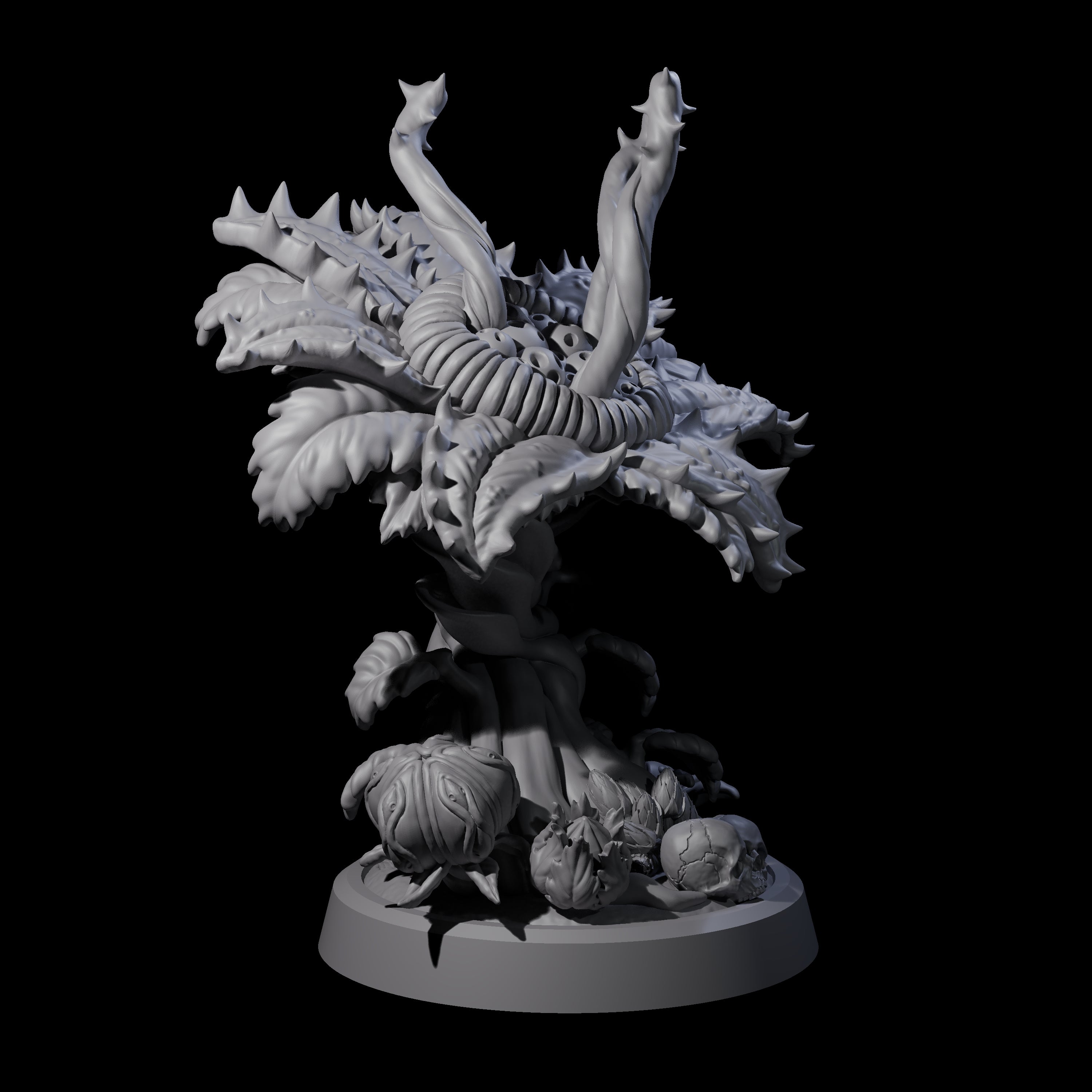 Four Overgrown Violet Fungi Miniature for Dungeons and Dragons, Pathfinder or other TTRPGs