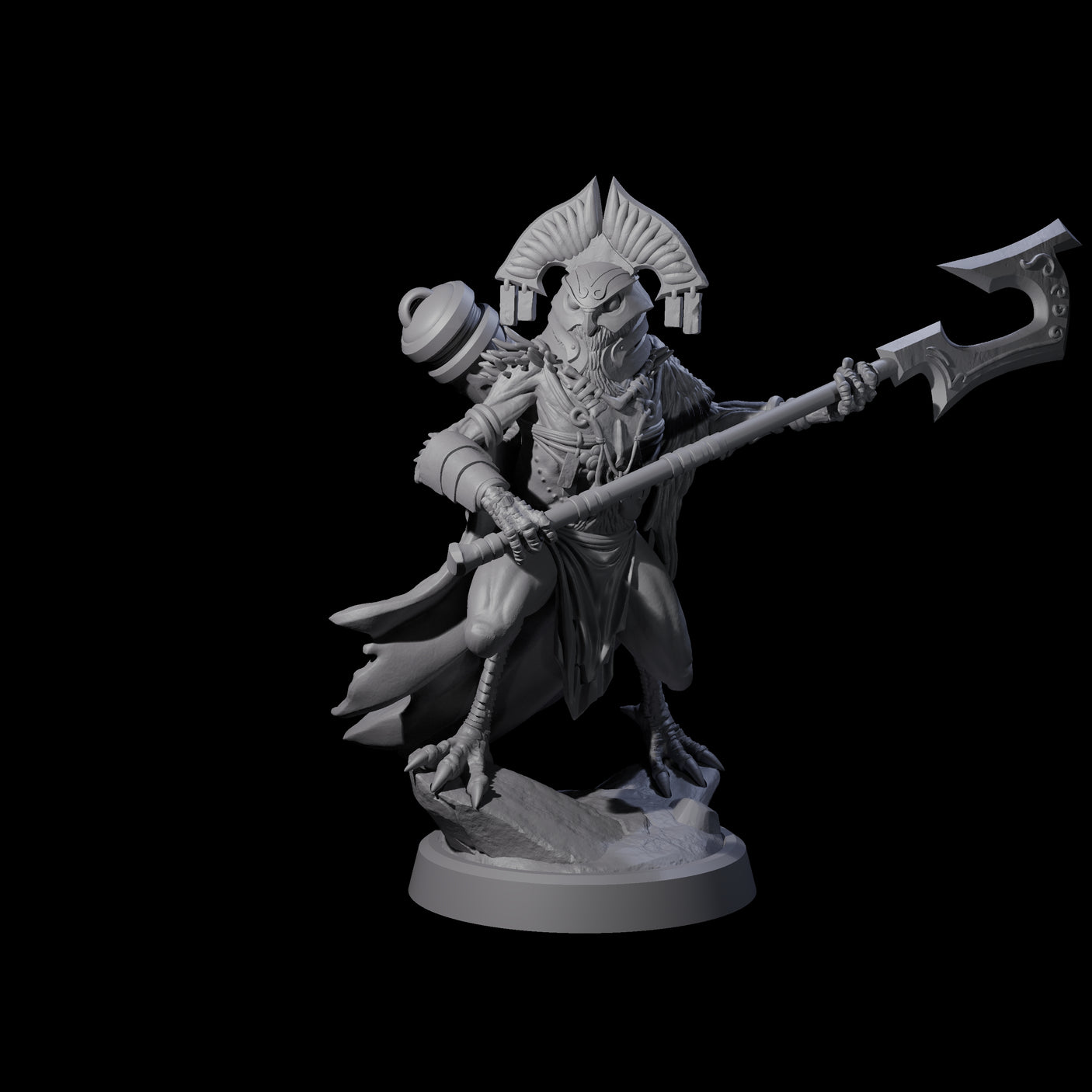 Four Owl-Like Aarakocra Sentinels Miniature for Dungeons and Dragons, Pathfinder or other TTRPGs