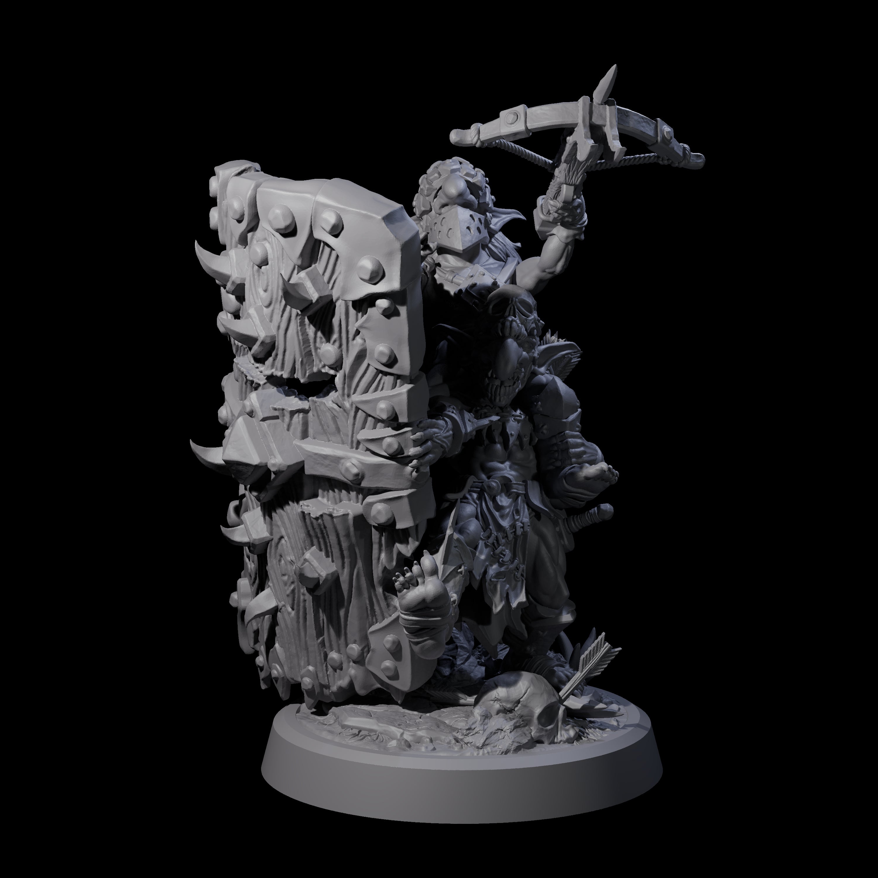 Four Piggybacking Goblin Duos Miniature for Dungeons and Dragons, Pathfinder or other TTRPGs