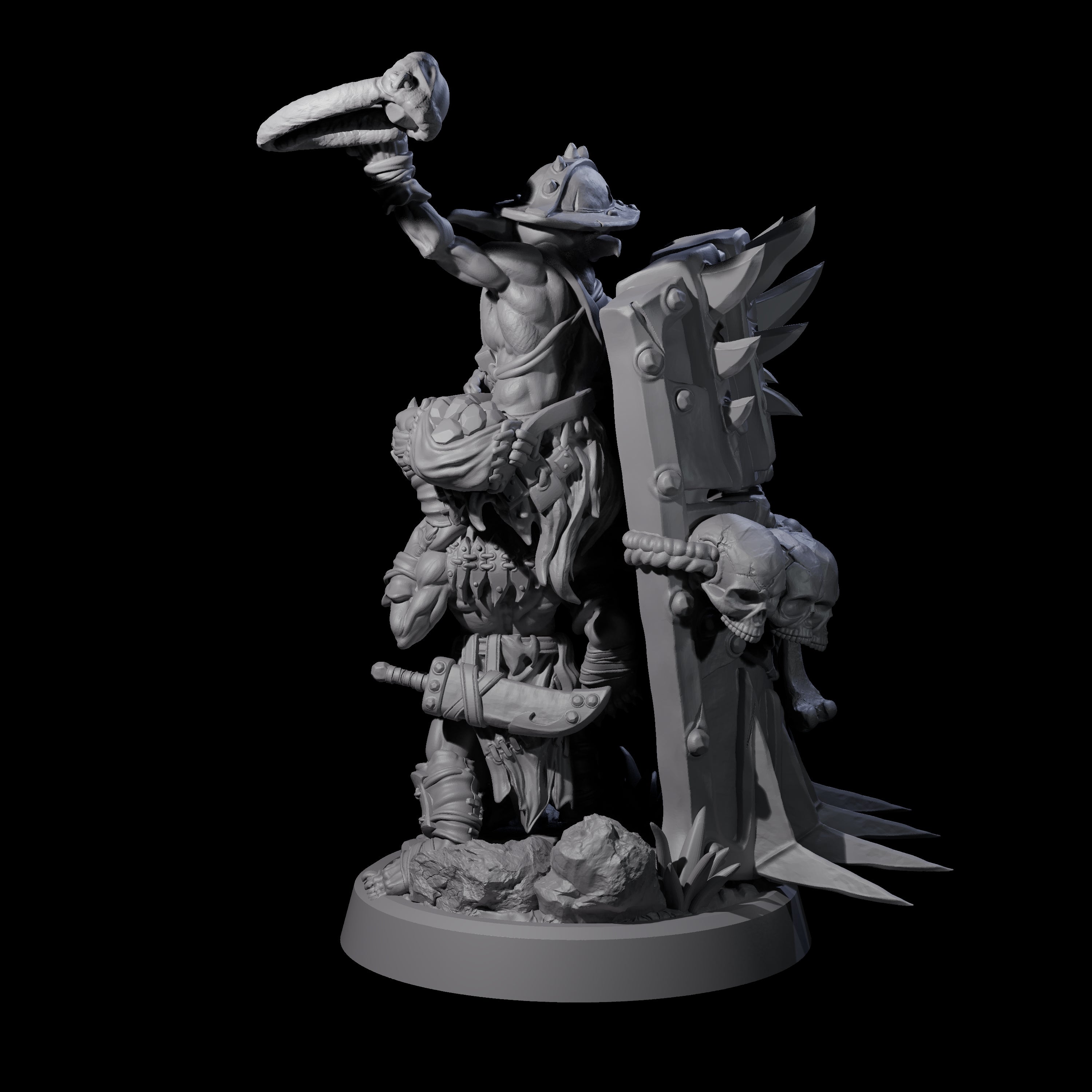 Four Piggybacking Goblin Duos Miniature for Dungeons and Dragons, Pathfinder or other TTRPGs