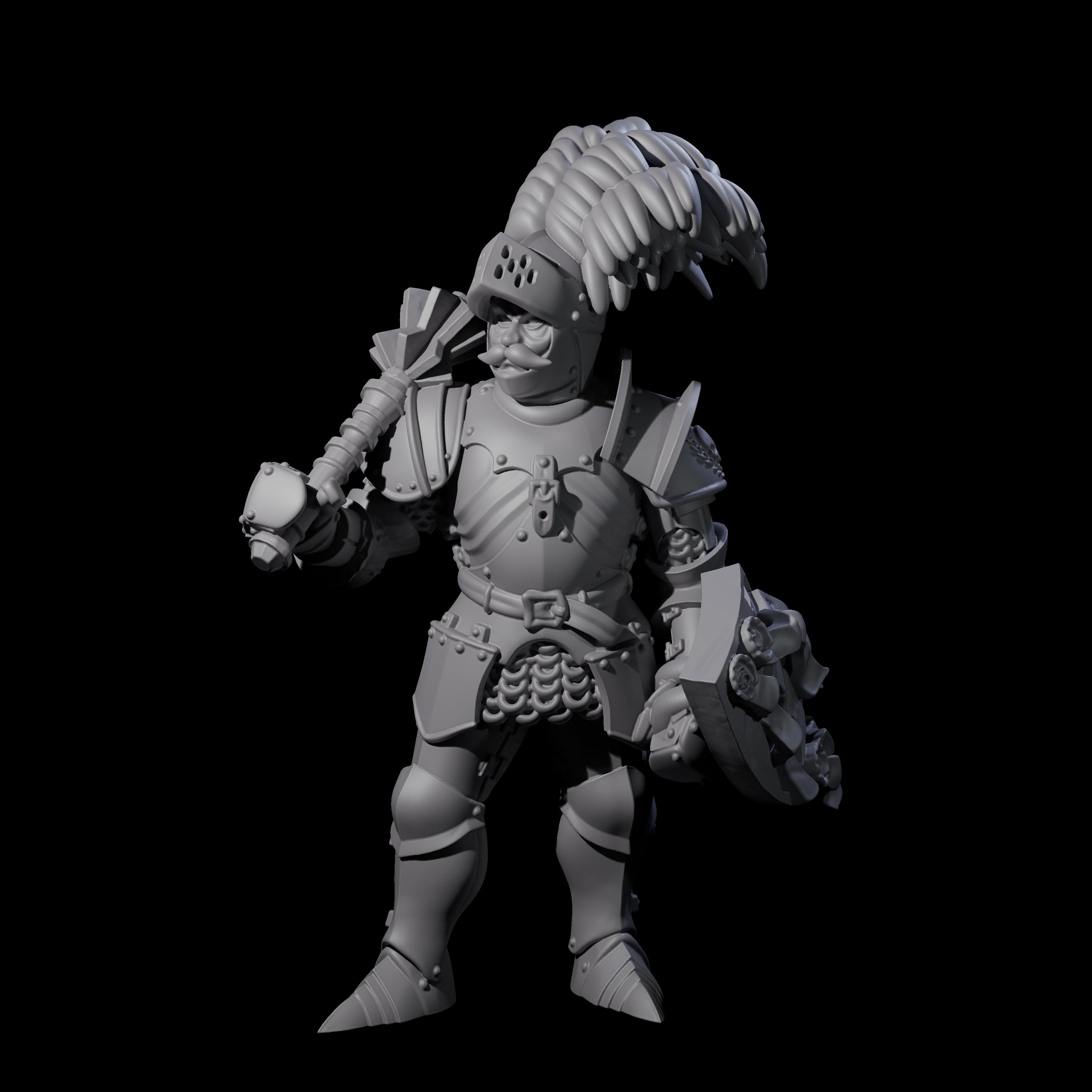Four Pious Knights Miniature for Dungeons and Dragons, Pathfinder or other TTRPGs