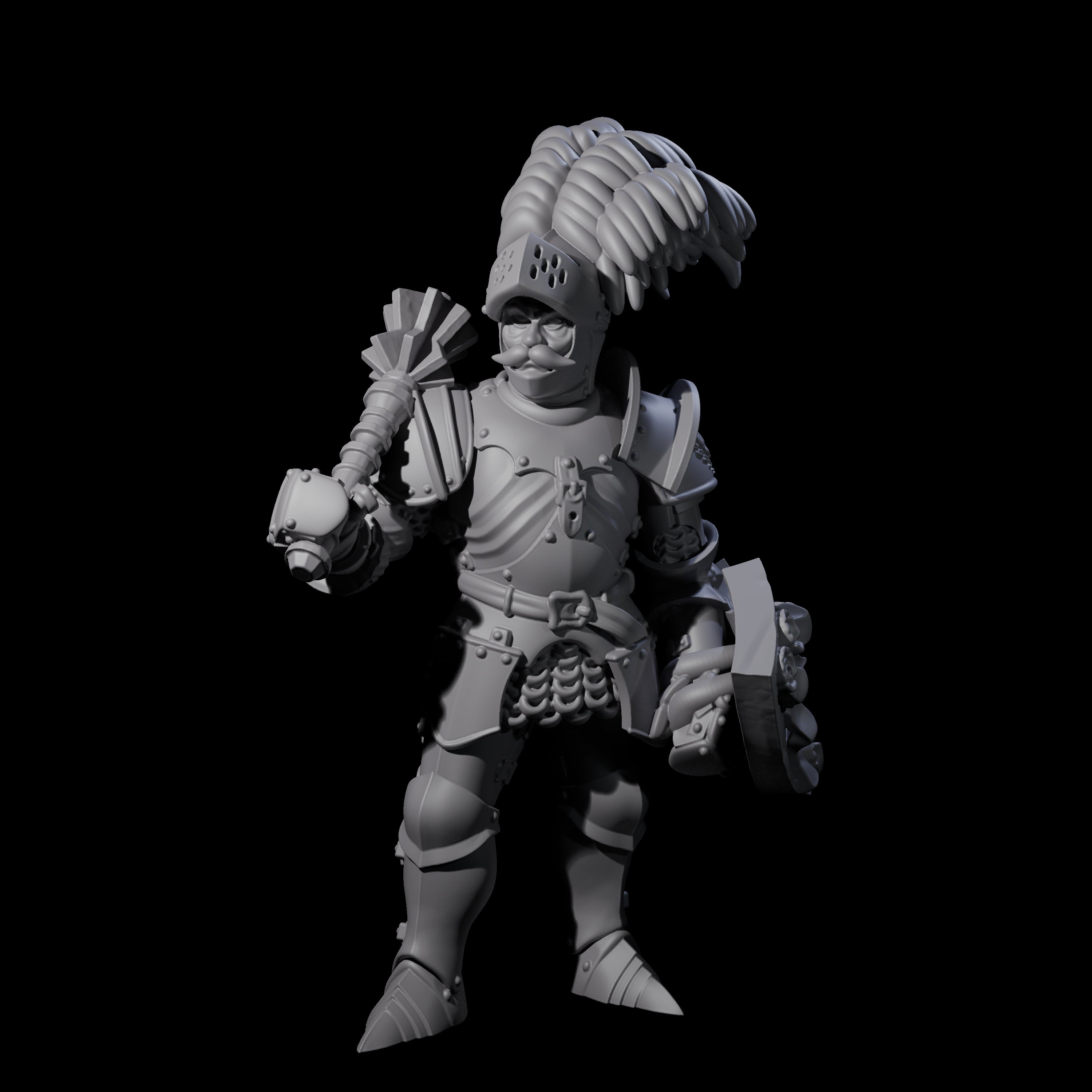 Four Pious Knights Miniature for Dungeons and Dragons, Pathfinder or other TTRPGs