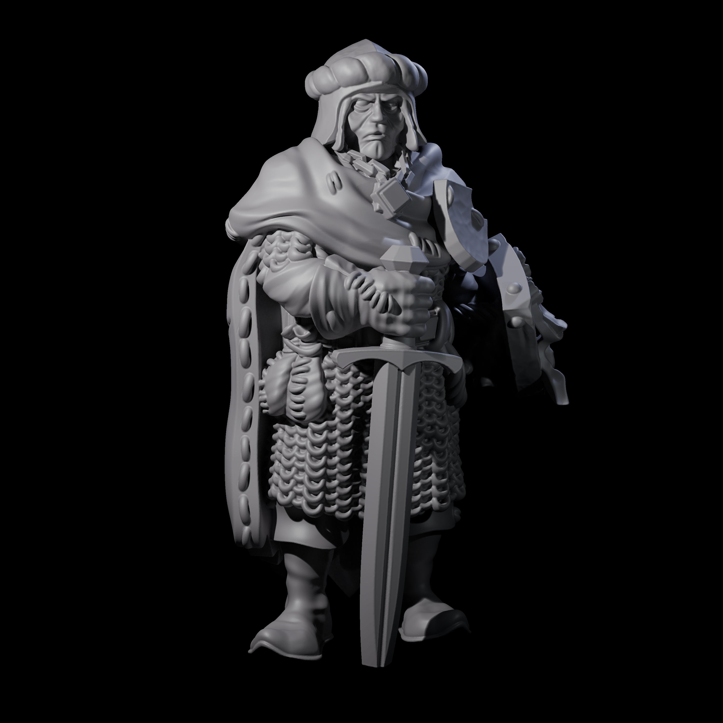 Four Pious Knights Miniature for Dungeons and Dragons, Pathfinder or other TTRPGs