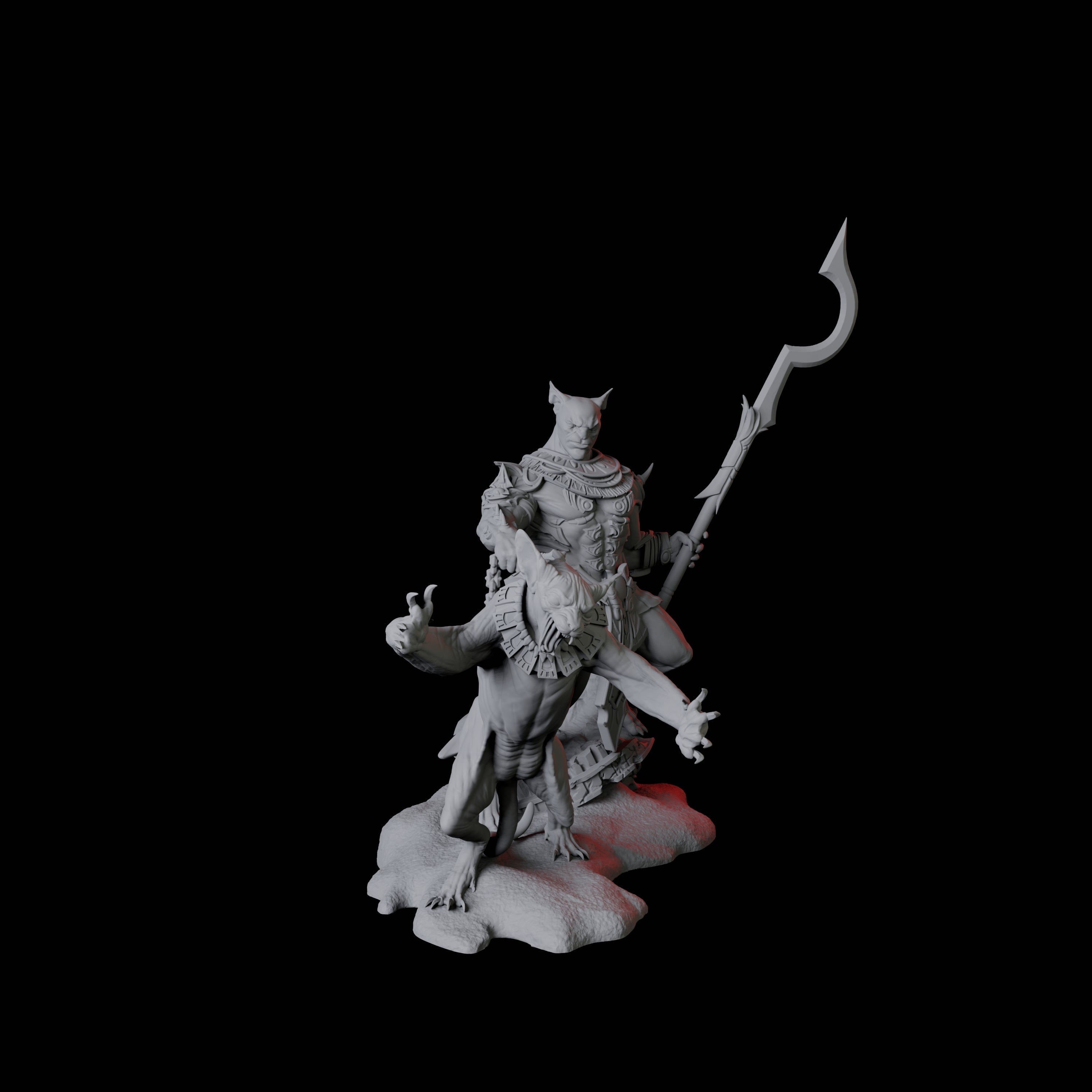 Four Powerful Tabaxi Warriors Miniature for Dungeons and Dragons, Pathfinder or other TTRPGs