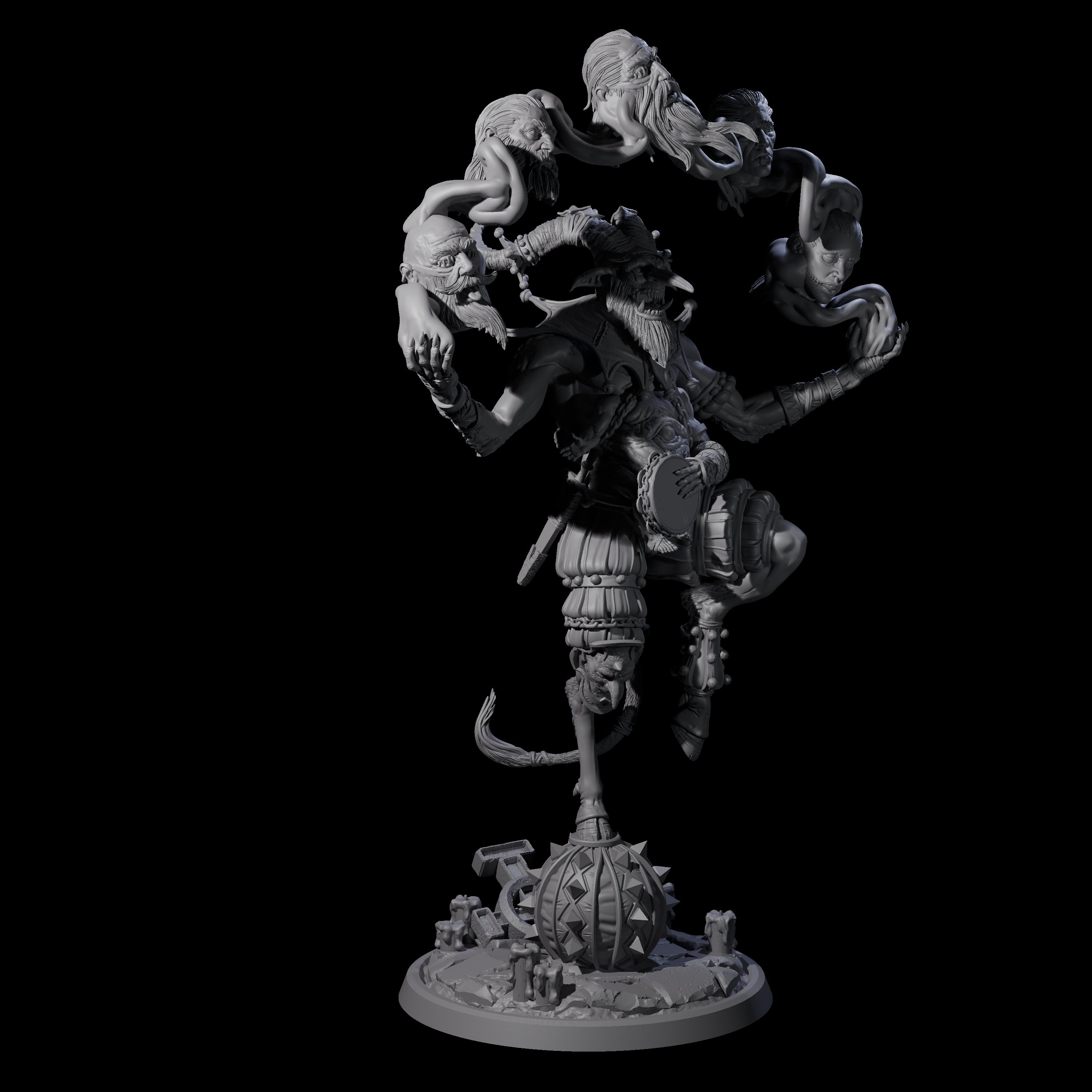 Four Prancing Jester Goristro Brutes Miniature for Dungeons and Dragons, Pathfinder or other TTRPGs