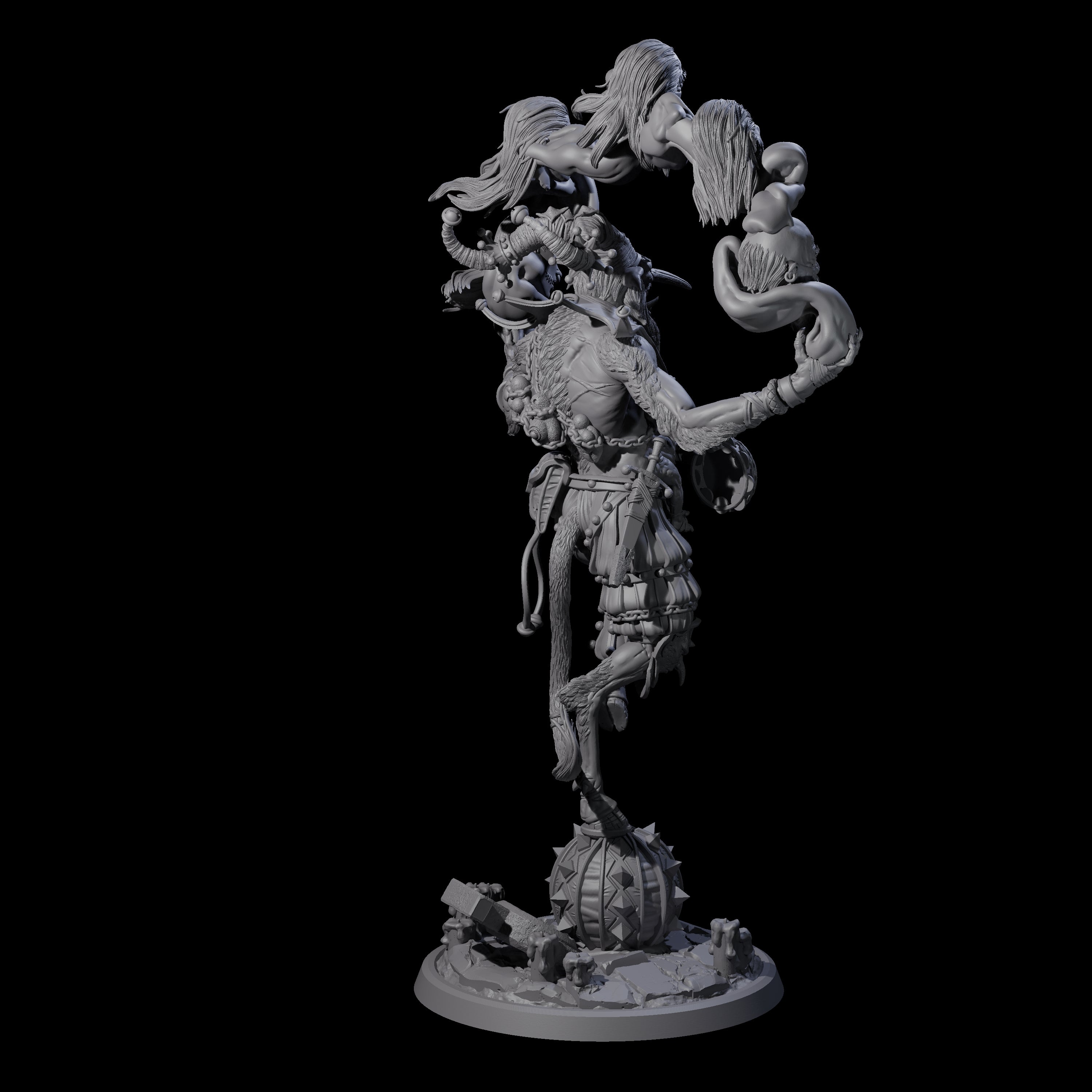 Four Prancing Jester Goristro Brutes Miniature for Dungeons and Dragons, Pathfinder or other TTRPGs