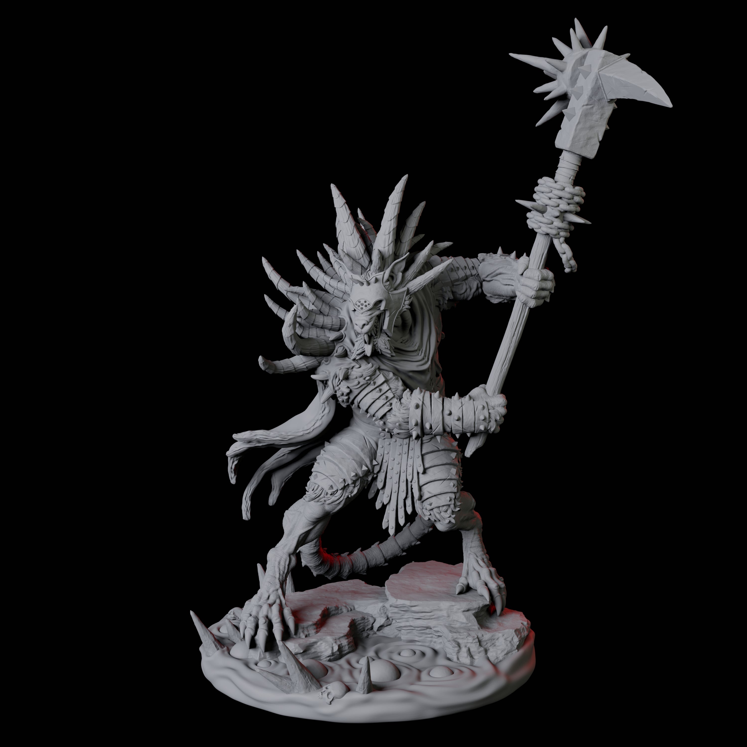 Four Ratfolk Filth Paladins Miniature for Dungeons and Dragons, Pathfinder or other TTRPGs