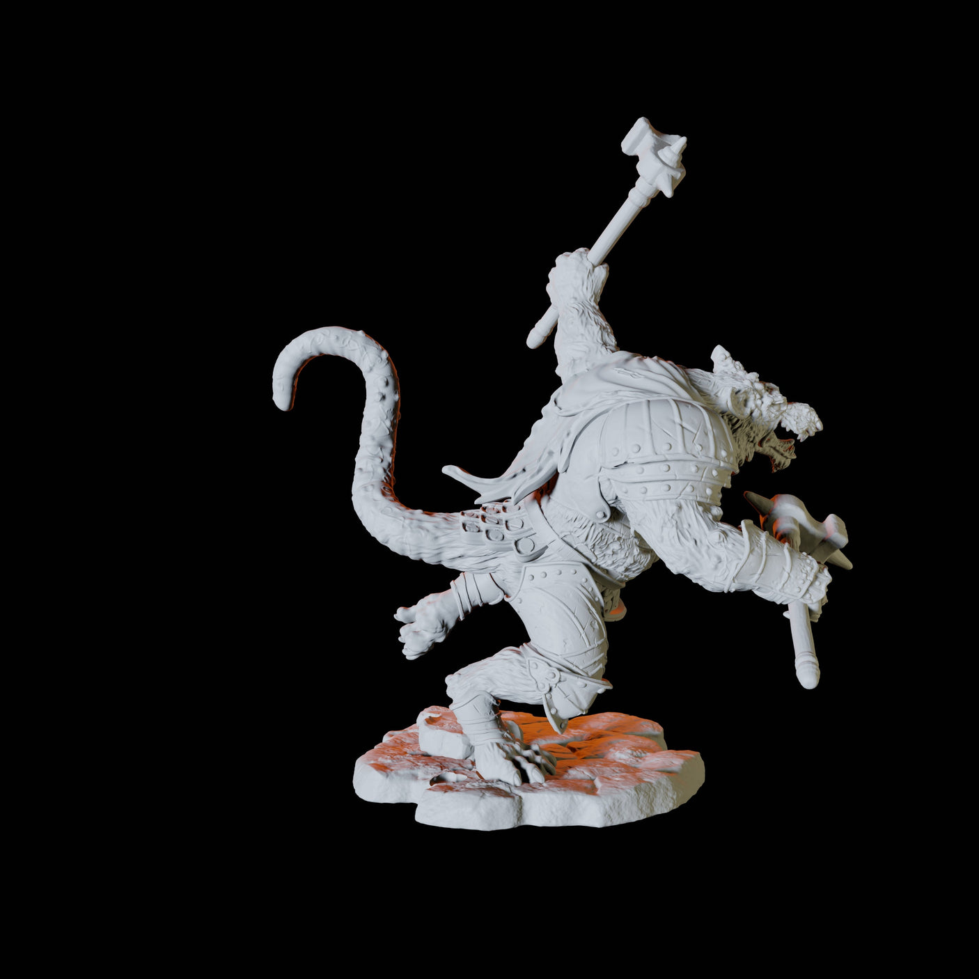 Four Ratfolk Soldiers Miniature for Dungeons and Dragons, Pathfinder or other TTRPGs