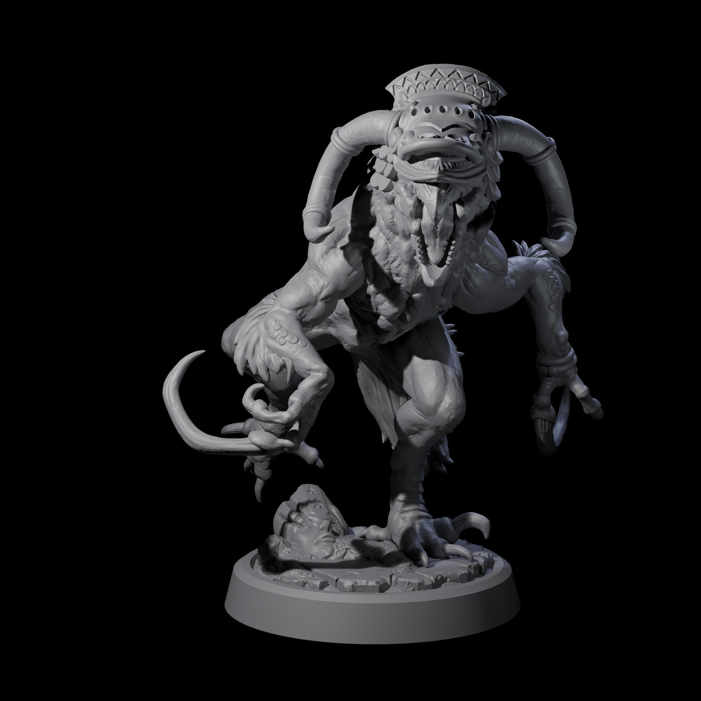 Four Ravaged Axe Beak Beasts Miniature for Dungeons and Dragons, Pathfinder or other TTRPGs
