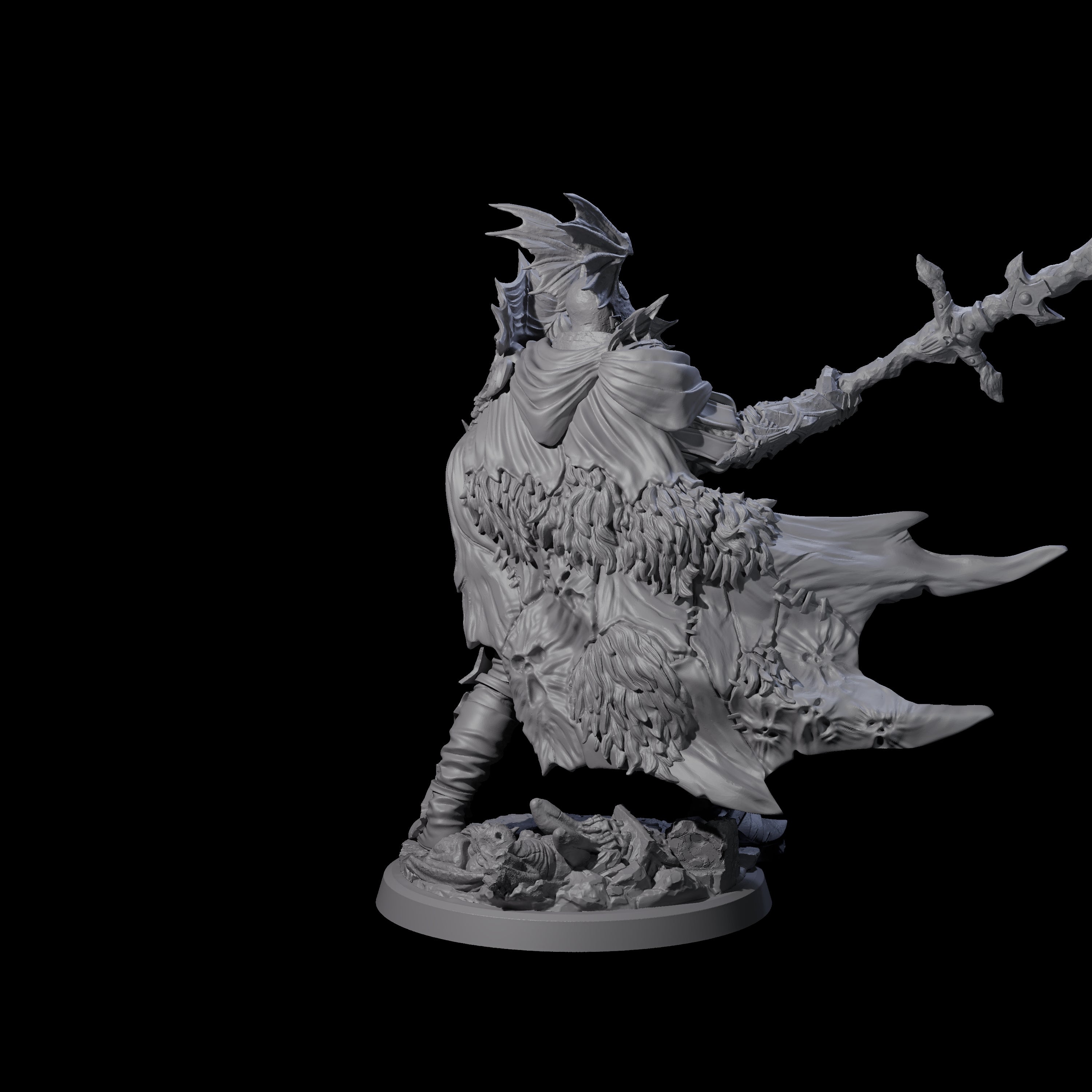 Four Risen Death Knights Miniature for Dungeons and Dragons, Pathfinder or other TTRPGs