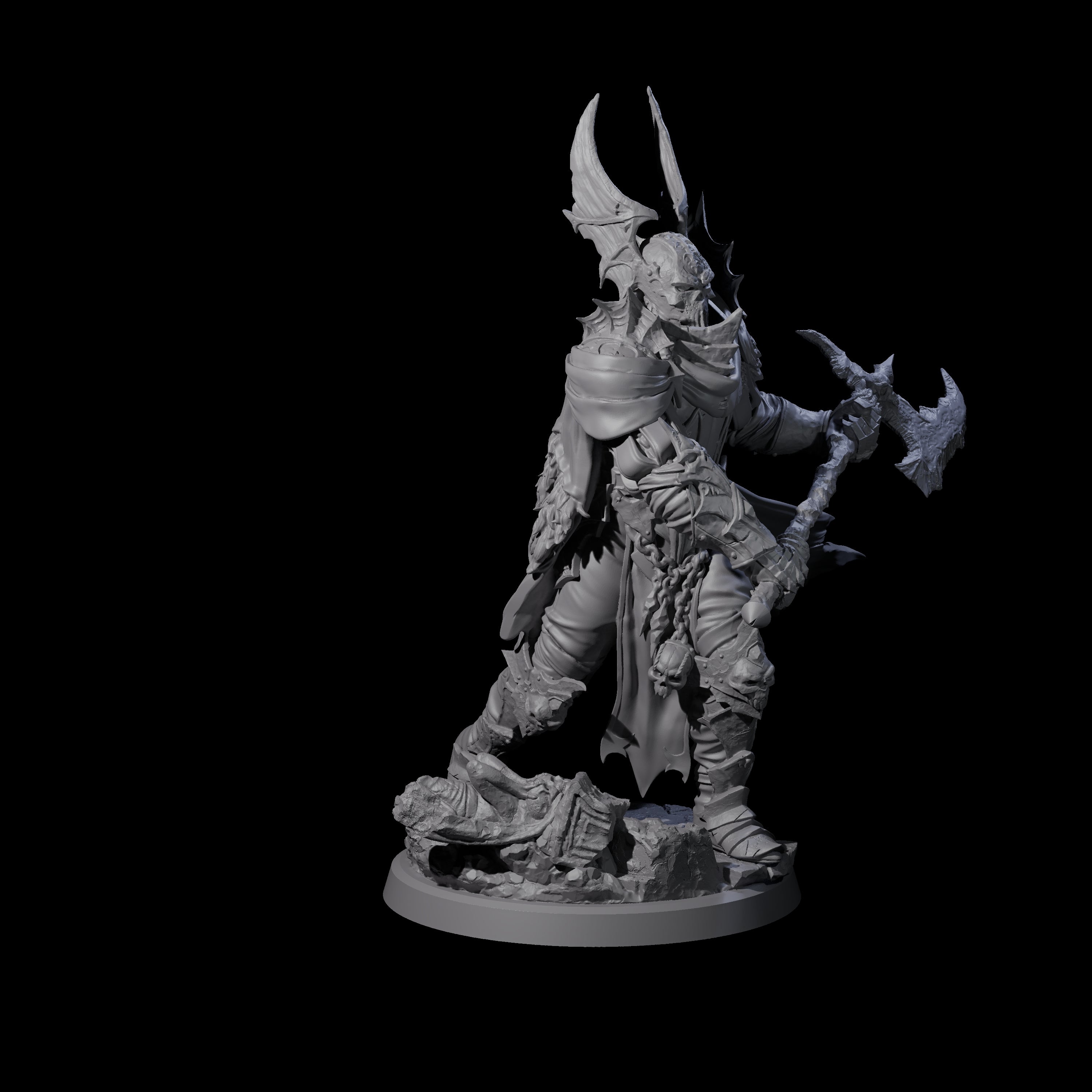 Four Risen Death Knights Miniature for Dungeons and Dragons, Pathfinder or other TTRPGs