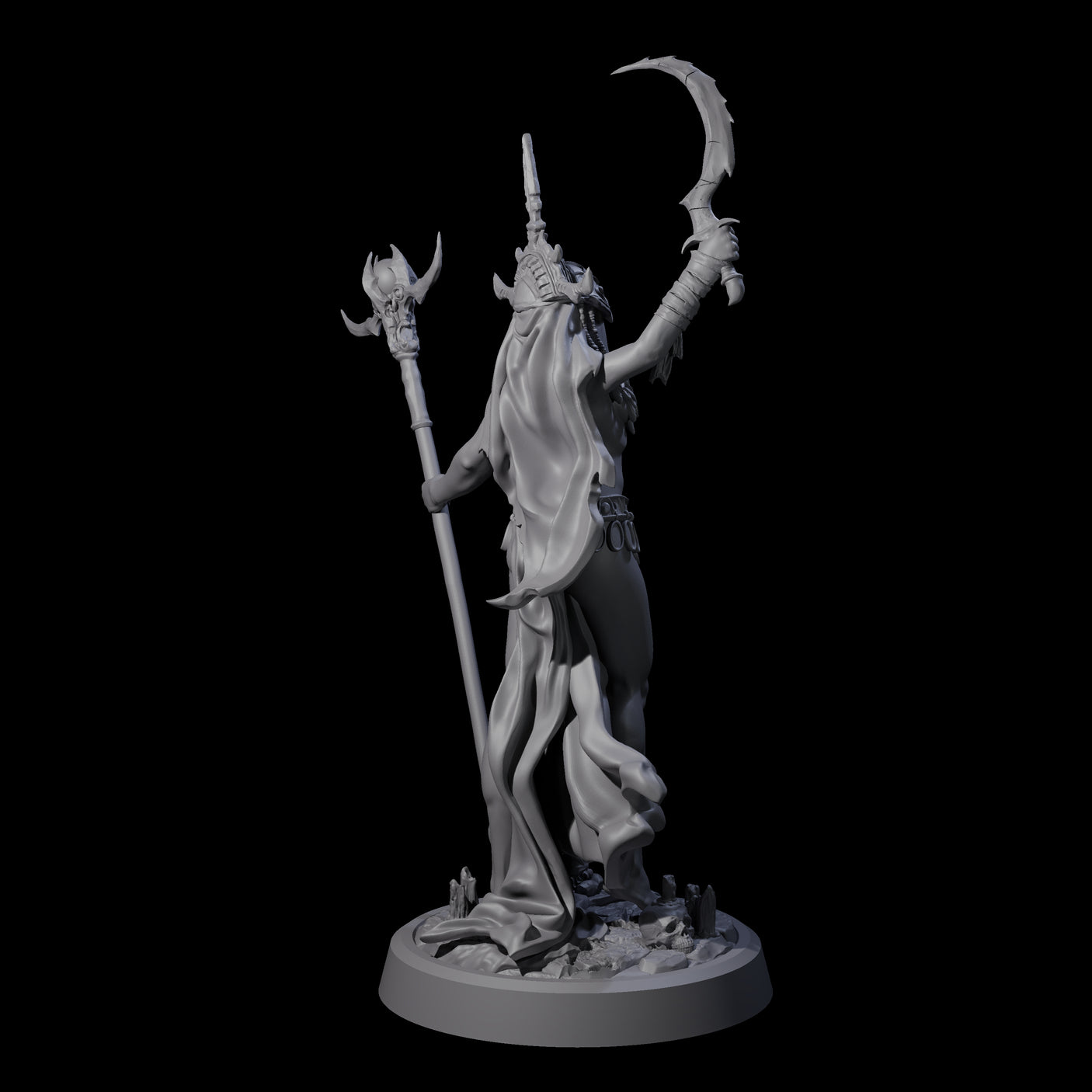 Four Ritualistic Cultists Miniature for Dungeons and Dragons, Pathfinder or other TTRPGs
