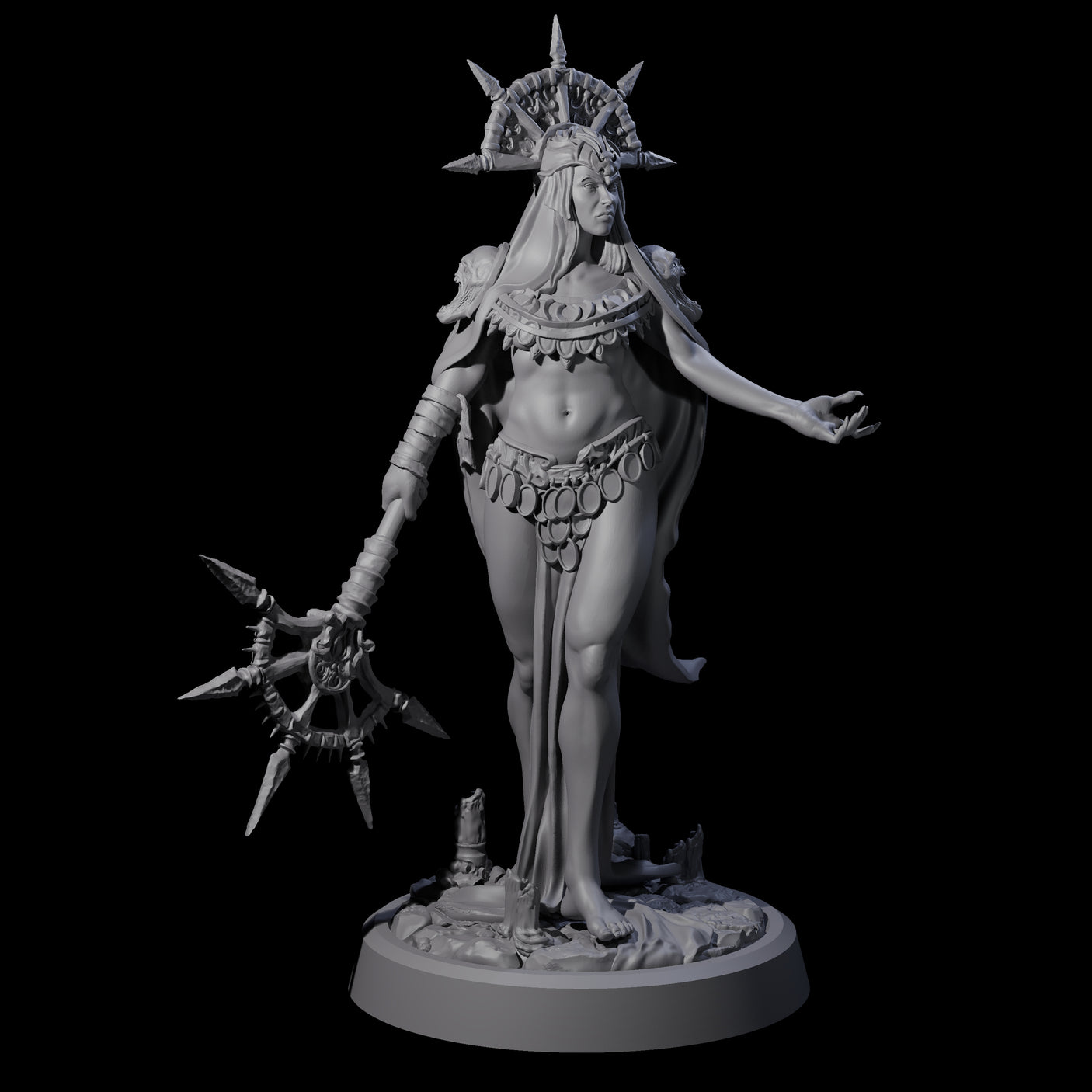 Four Ritualistic Cultists Miniature for Dungeons and Dragons, Pathfinder or other TTRPGs