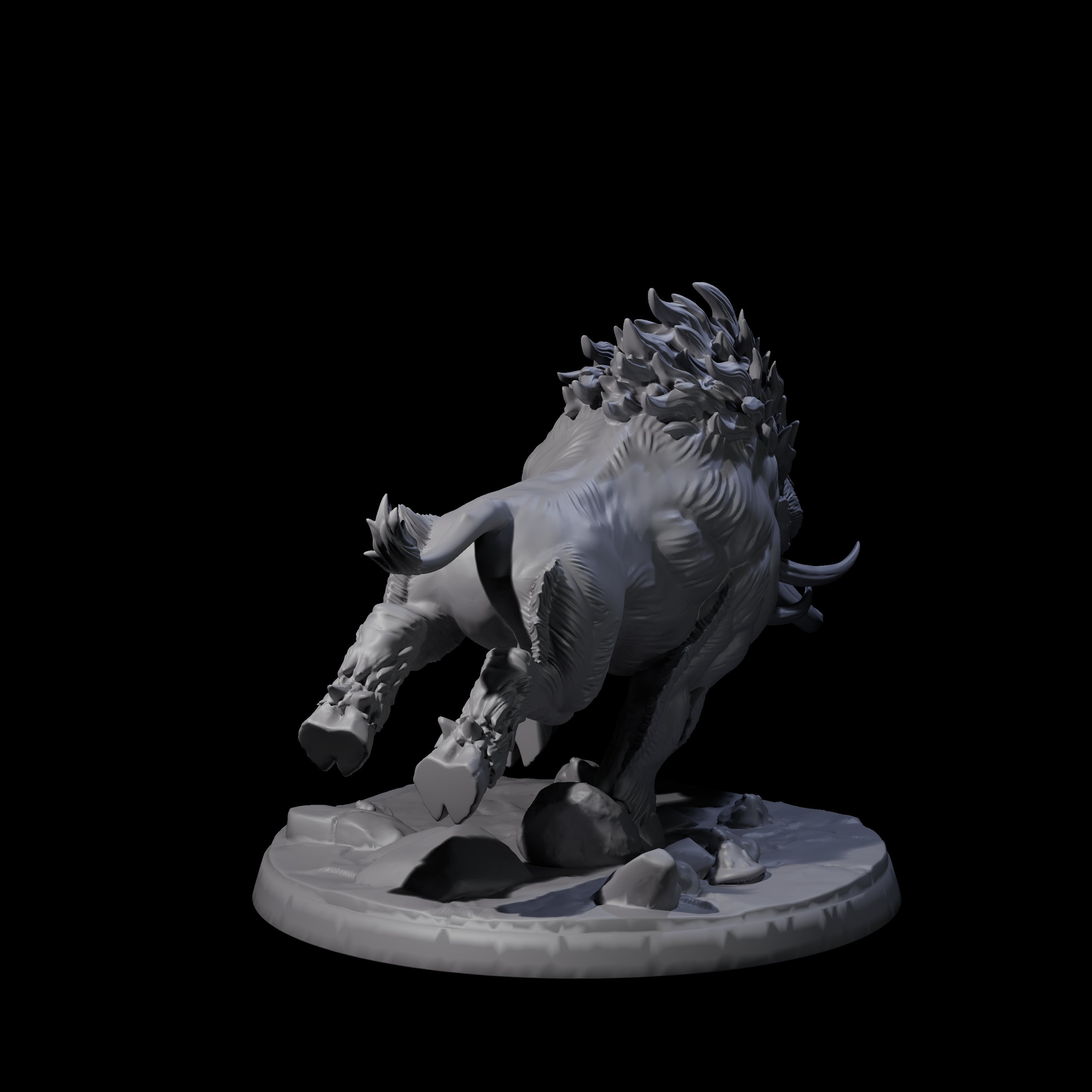 Four Roaming Giant Hogs Miniature for Dungeons and Dragons, Pathfinder or other TTRPGs