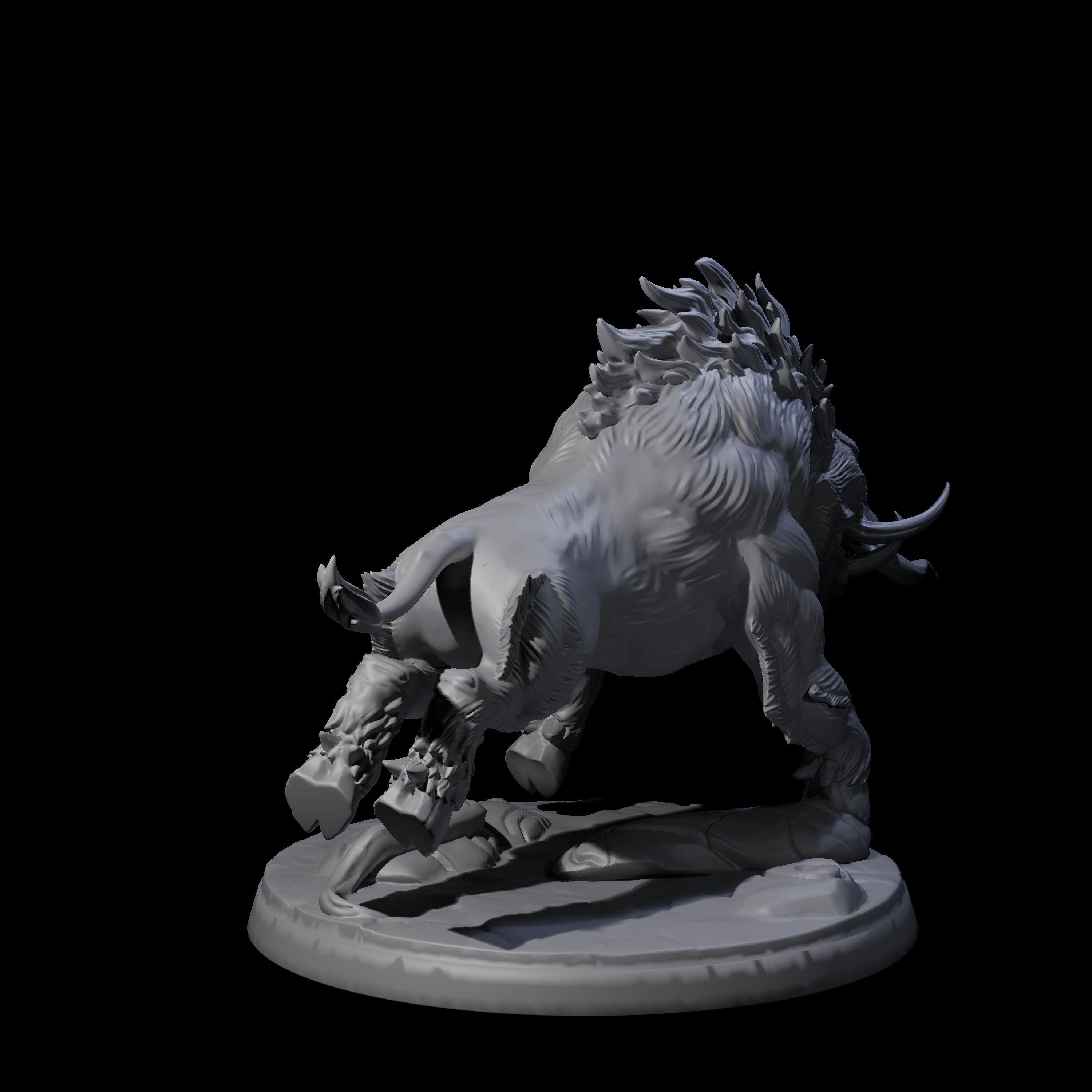 Four Roaming Giant Hogs Miniature for Dungeons and Dragons, Pathfinder or other TTRPGs