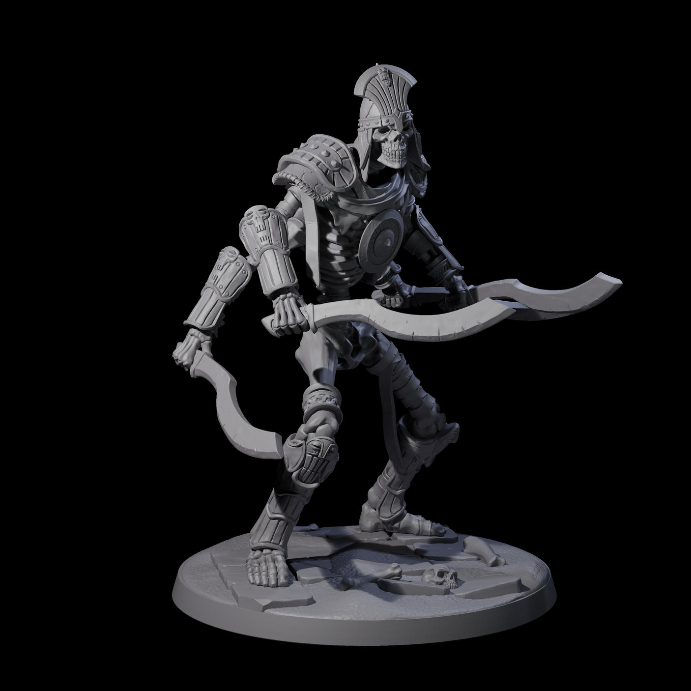 Four Roaming Skeletal Hulks Miniature for Dungeons and Dragons, Pathfinder or other TTRPGs