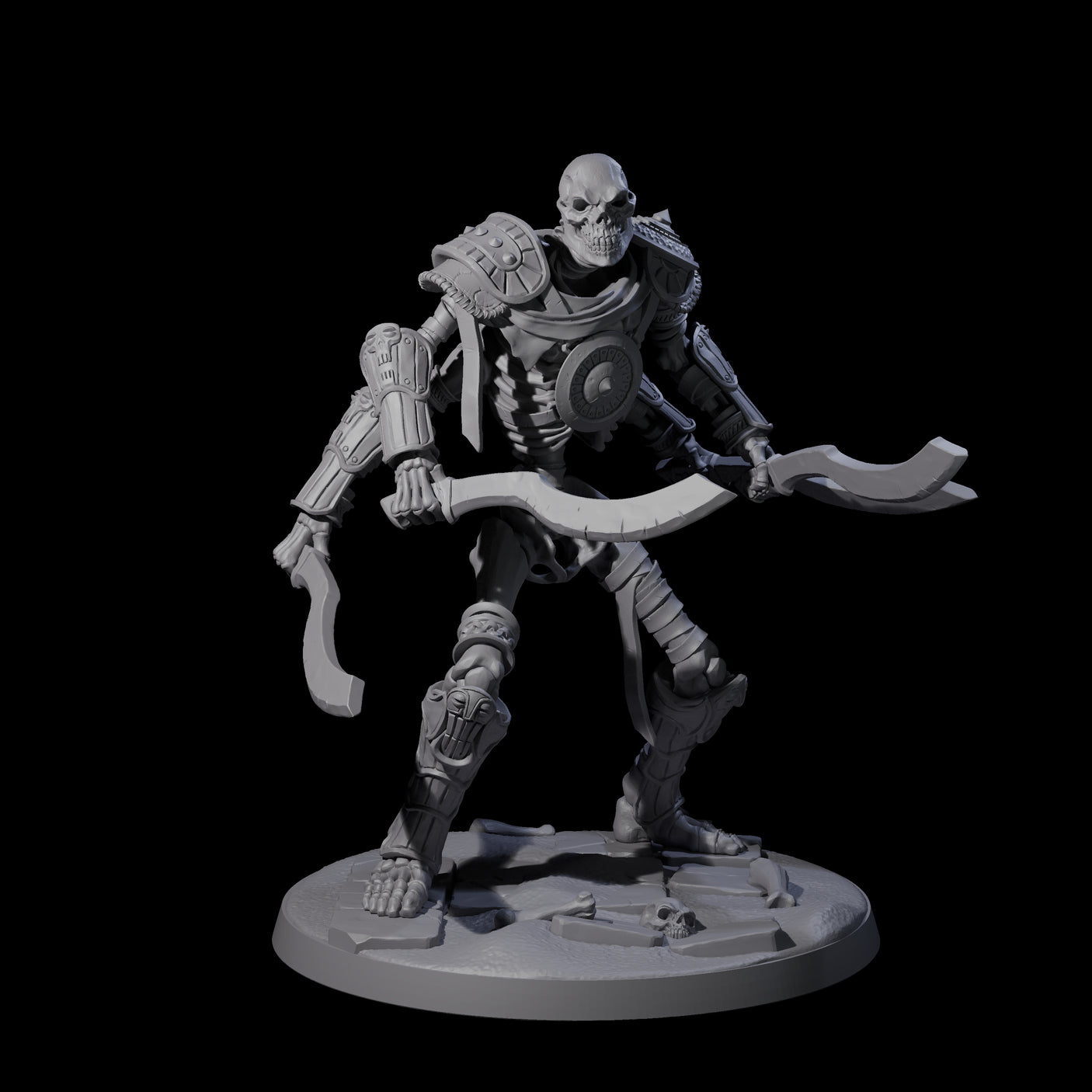 Four Roaming Skeletal Hulks Miniature for Dungeons and Dragons, Pathfinder or other TTRPGs